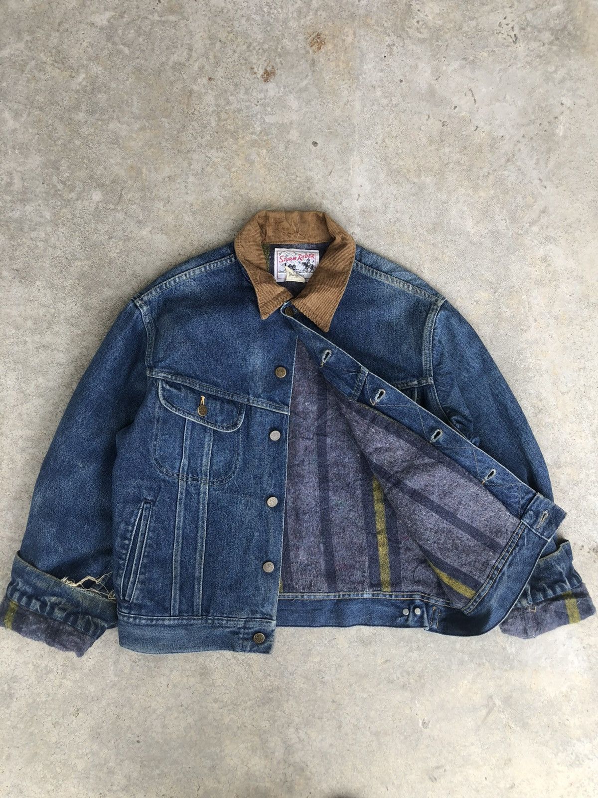 Lee Vintage 70’s Lee Storm Rider Blanked Lined Denim Jacket Size US L / EU 52-54 / 3 - 6 Thumbnail