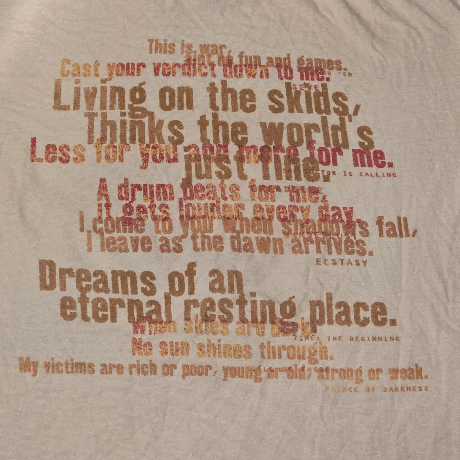Vintage Vintage 1994 Megadeth Risk T-Shirt Tultex Tag White Size US L / EU 52-54 / 3 - 5 Thumbnail
