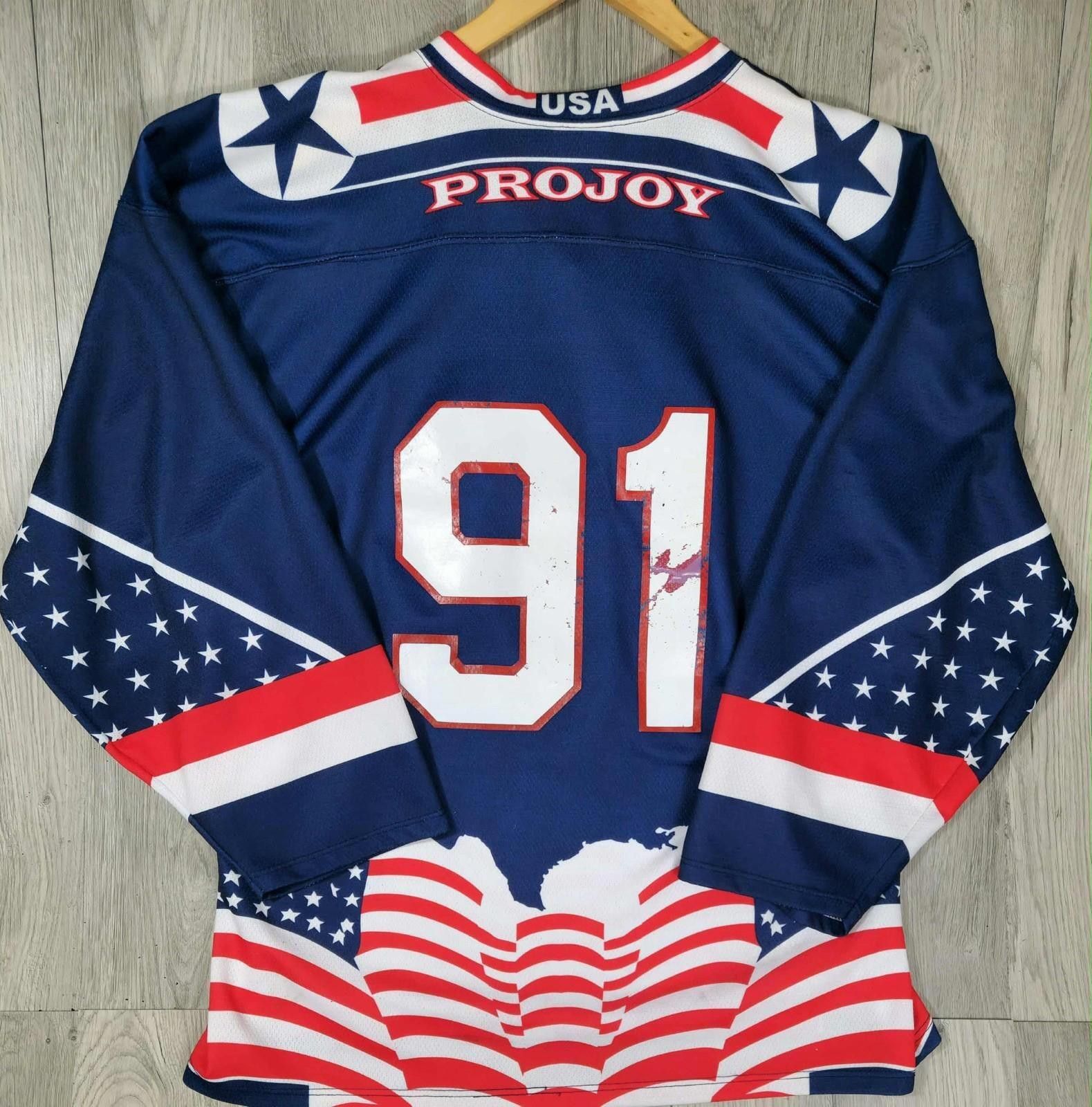 Other ProJoy “USA Stars & Stripes” Patriotic Hockey Jersey #91 L#6 Size ONE SIZE - 6 Thumbnail