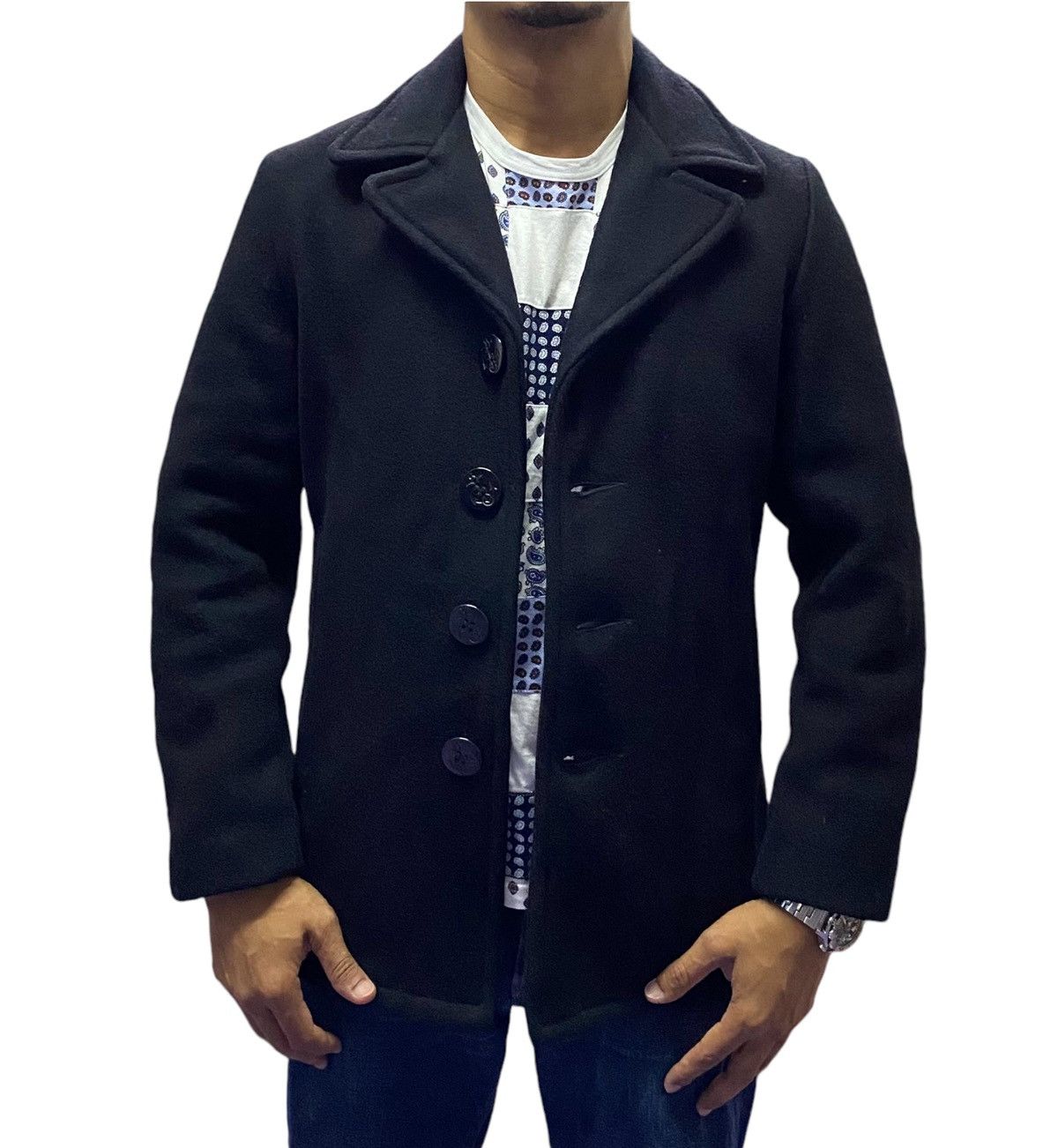 Schott × Vintage Vintage Schott USN WW2 Wool Peacoat Jacket m Size US M / EU 48-50 / 2 - 1 Thumbnail