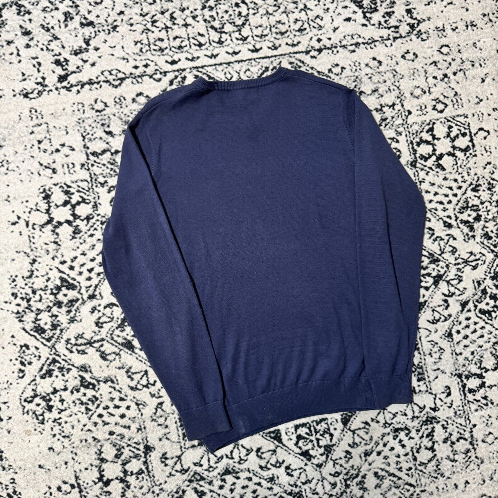 Ralph Lauren × Vintage Vintage Ralph Lauren Navy Blue Cotton Sweater Size XL V-Neck Size US XL / EU 56 / 4 - 9 Thumbnail