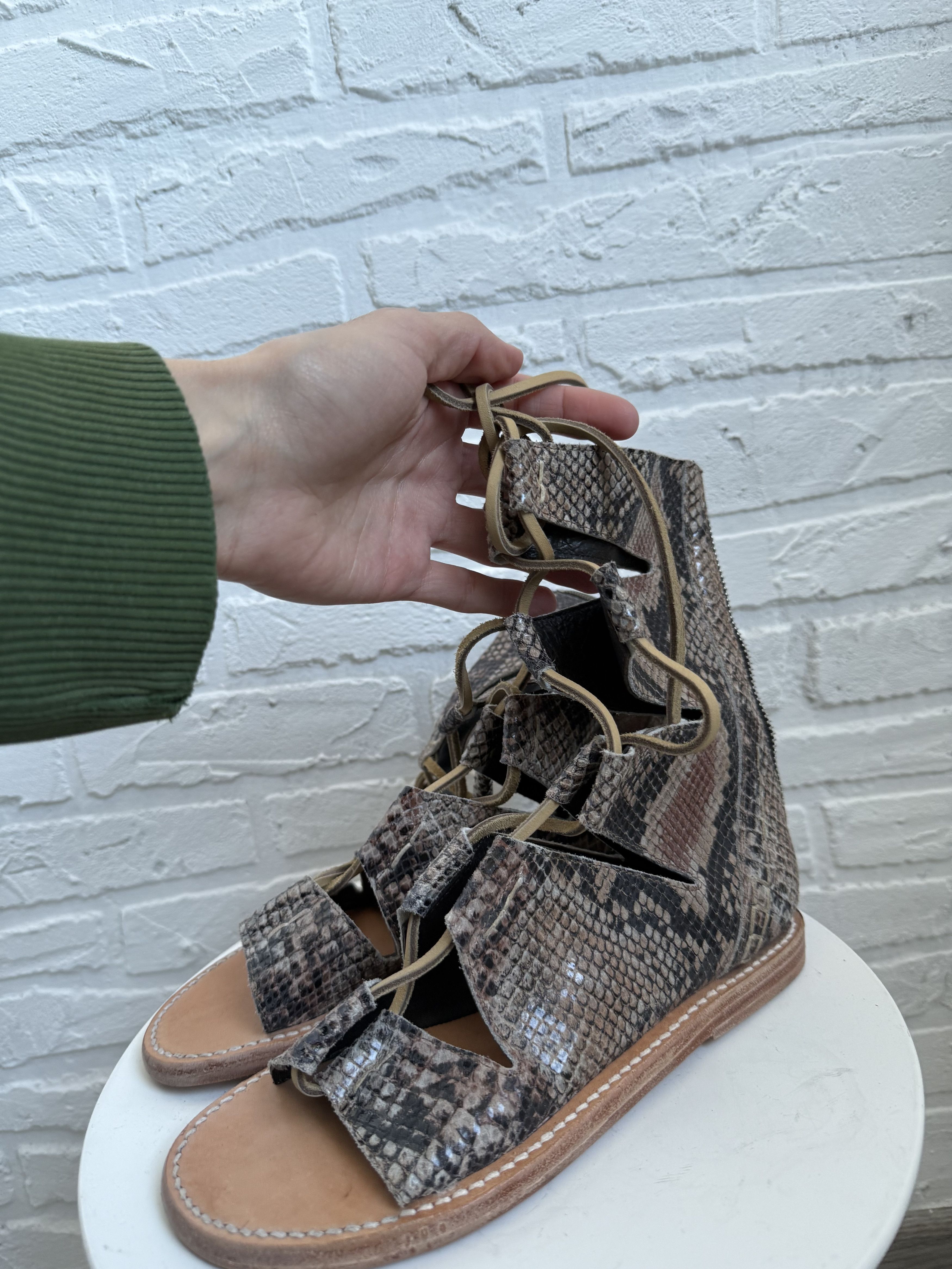 FREEBIRD Freebird by Steven Snake Leather Gladiator Sandals Ceasar Size US 7 / IT 37 - 2 Thumbnail