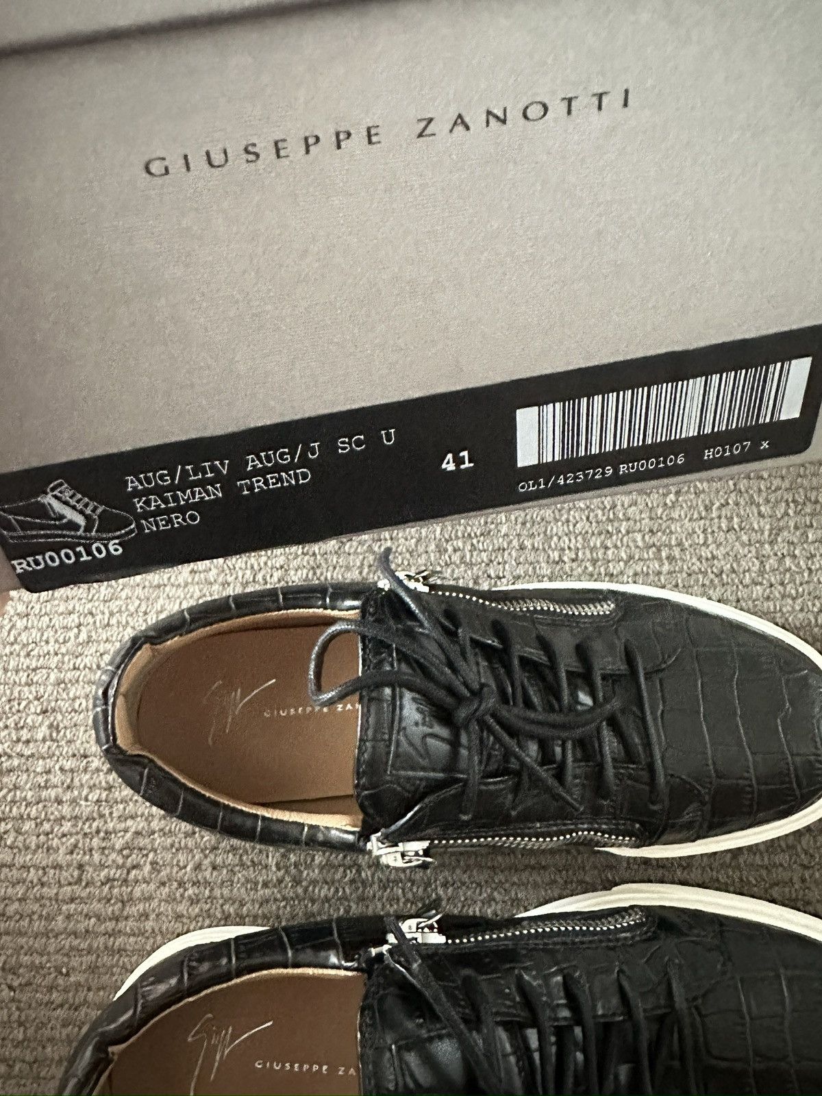 Giuseppe Zanotti Giuseppe Zanotti EU41 Kaiman Trend Sneakers Snake Skin Size US 8 / EU 41 - 6 Thumbnail