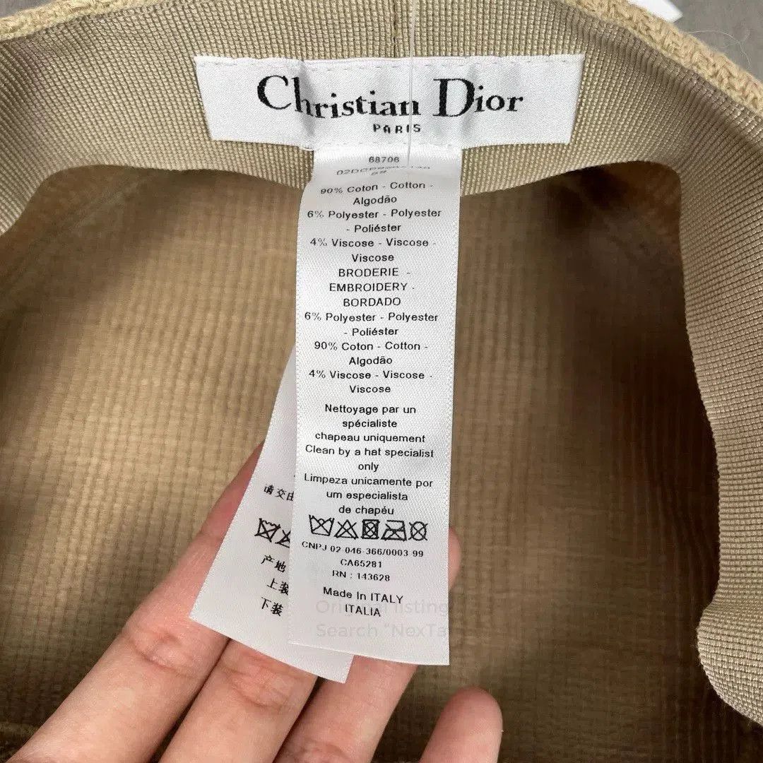 Dior Dior Embroidered Khaki Newsboy Beret. Size ONE SIZE - 6 Thumbnail