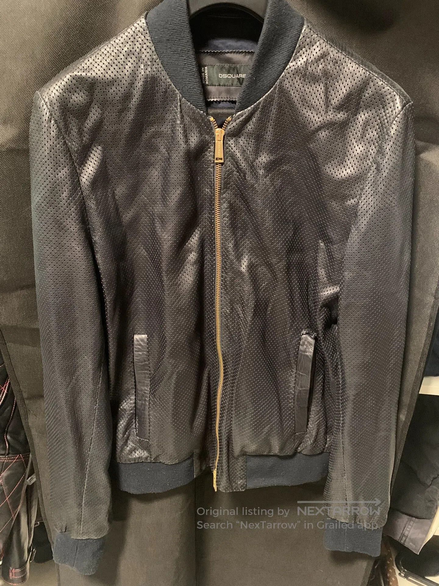 Dsquared2 stylish dsquared2 leather bomber jacket. Size US M / EU 48-50 / 2 - 1 Thumbnail
