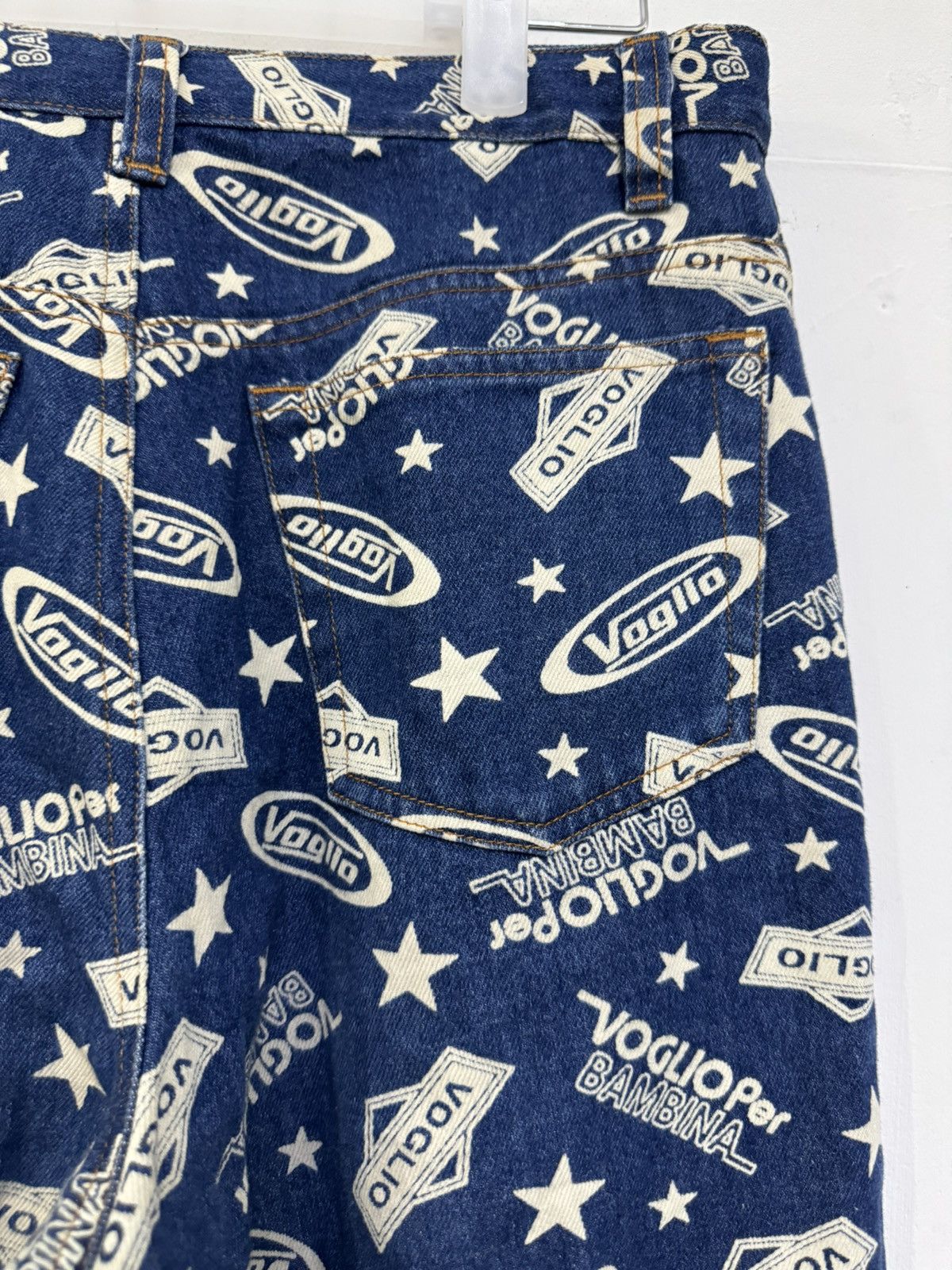 Hysteric Glamour VINTAGE FULL PRINTED FLARE DENIM VOGLIA JEANS Size US 29 - 11 Thumbnail