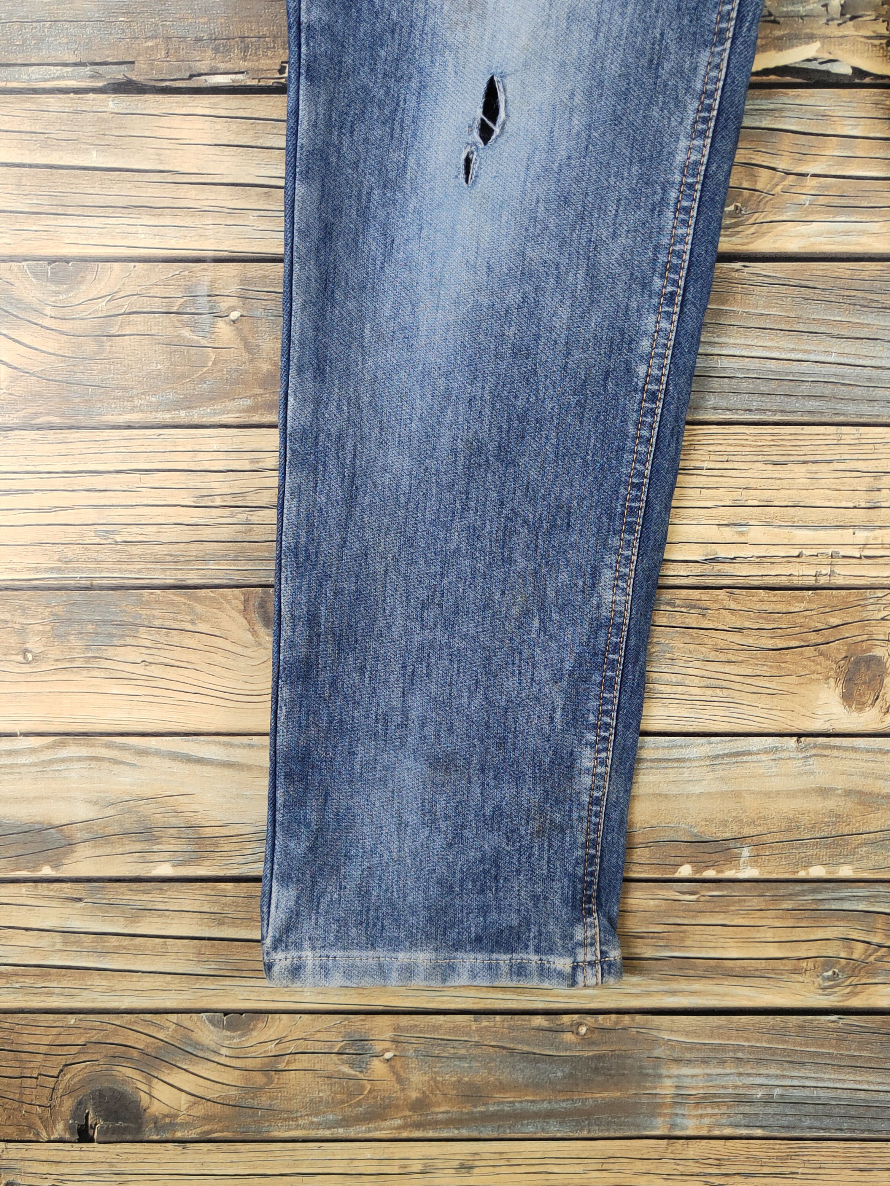 Edwin Edwin Dark Blue Distressed Ripped denim Jeans #W1404 Size US 32 / EU 48 - 5 Thumbnail
