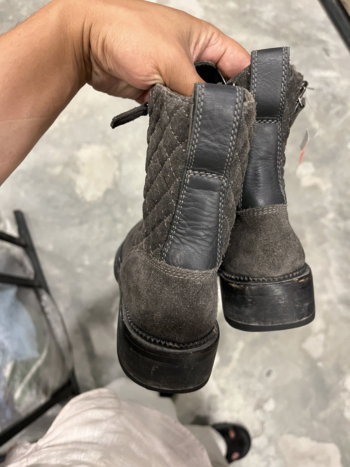 Chanel CHANEL Suede Quilted Combat Boots Size US 5 / IT 35 - 4 Thumbnail