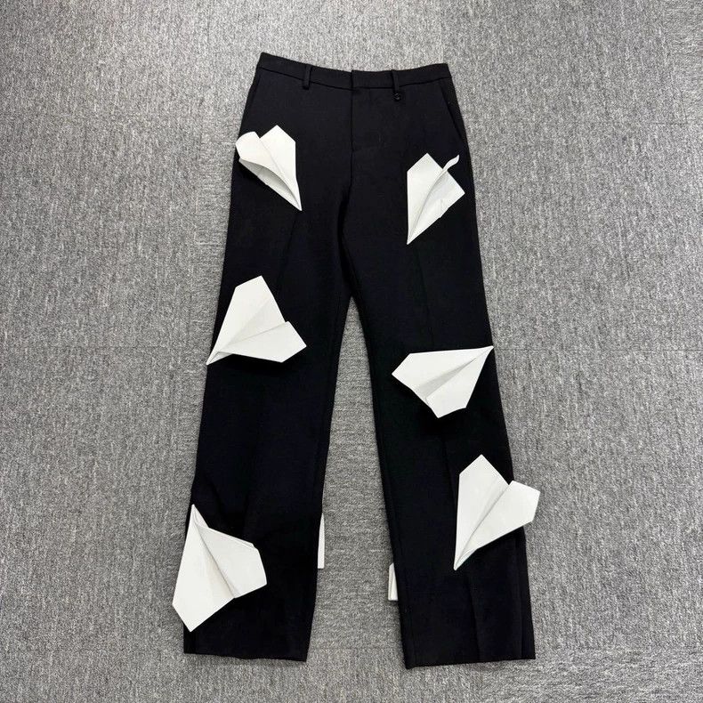Louis Vuitton Louis Vuitton Paper airplane wool slacks pants Size US 38 / EU 54 - 1 Thumbnail