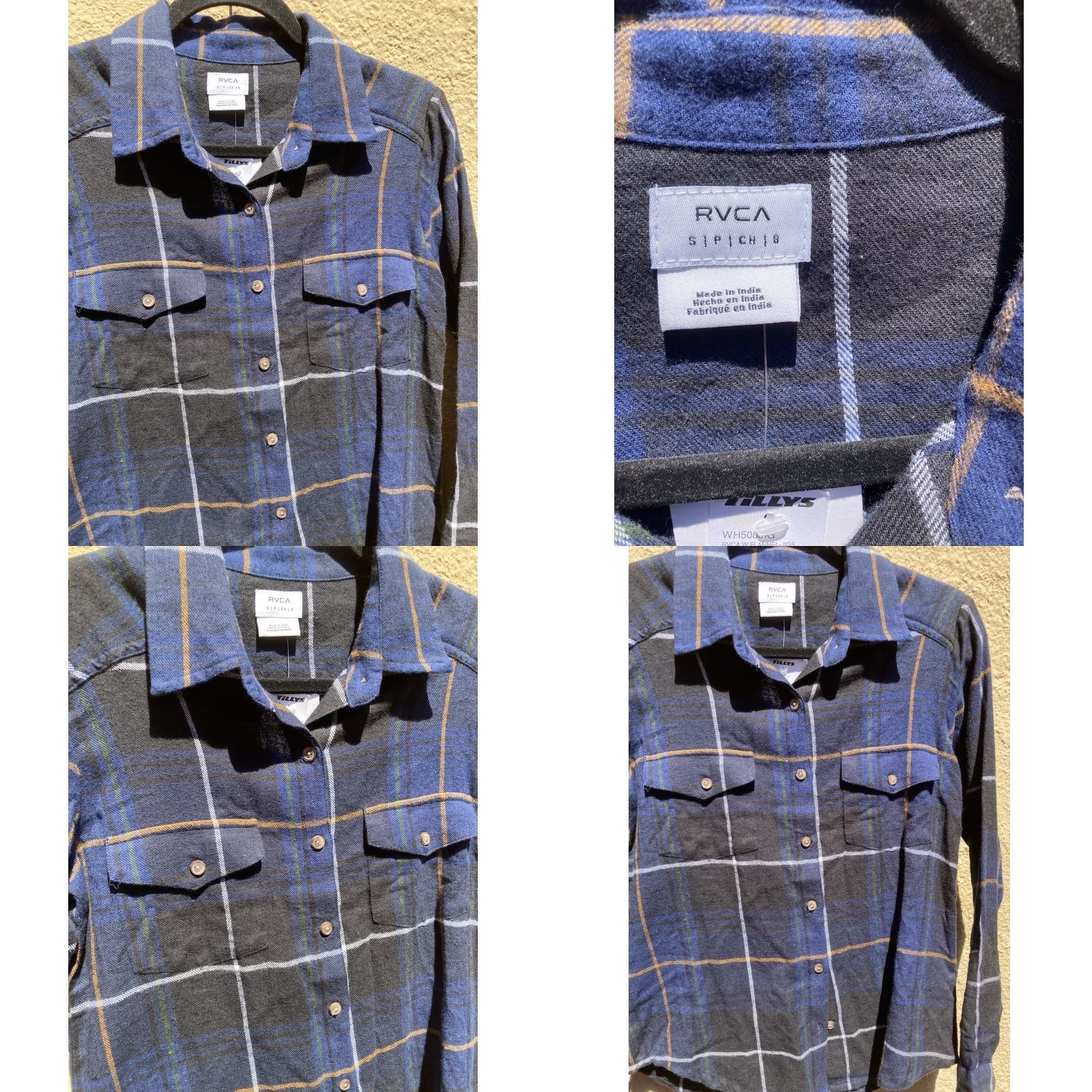 RVCA RVCA Shirt Men Multicolor Plaid Button-Down S Surf Beach Lifestyle RN99064 Size US S / EU 44-46 / 1 - 8 Thumbnail