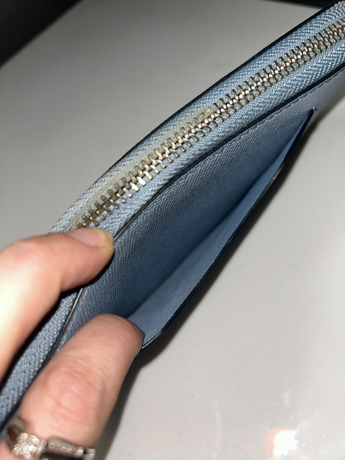 Coach Coach Light Blue Leather Zippy Wallet Size ONE SIZE - 2 Thumbnail