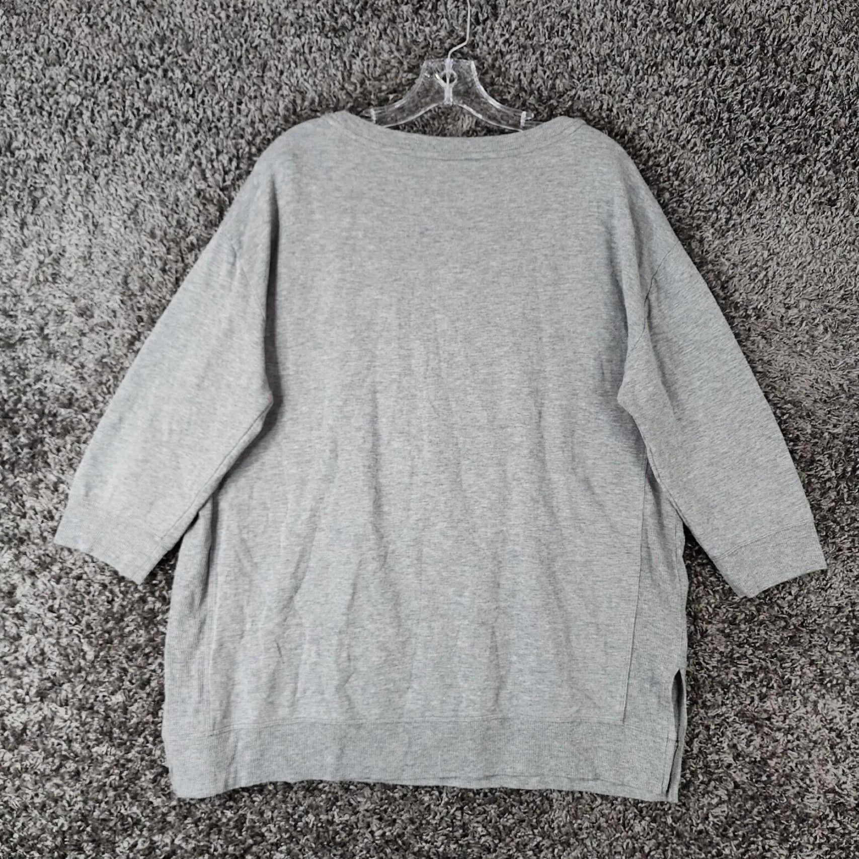Vintage CHICOS ZENERGY Womens 3/4 Sleeve Pullover Sweater Lightweight Gray Size 12 (Regular) Size XL / US 12-14 / IT 48-50 - 5 Thumbnail