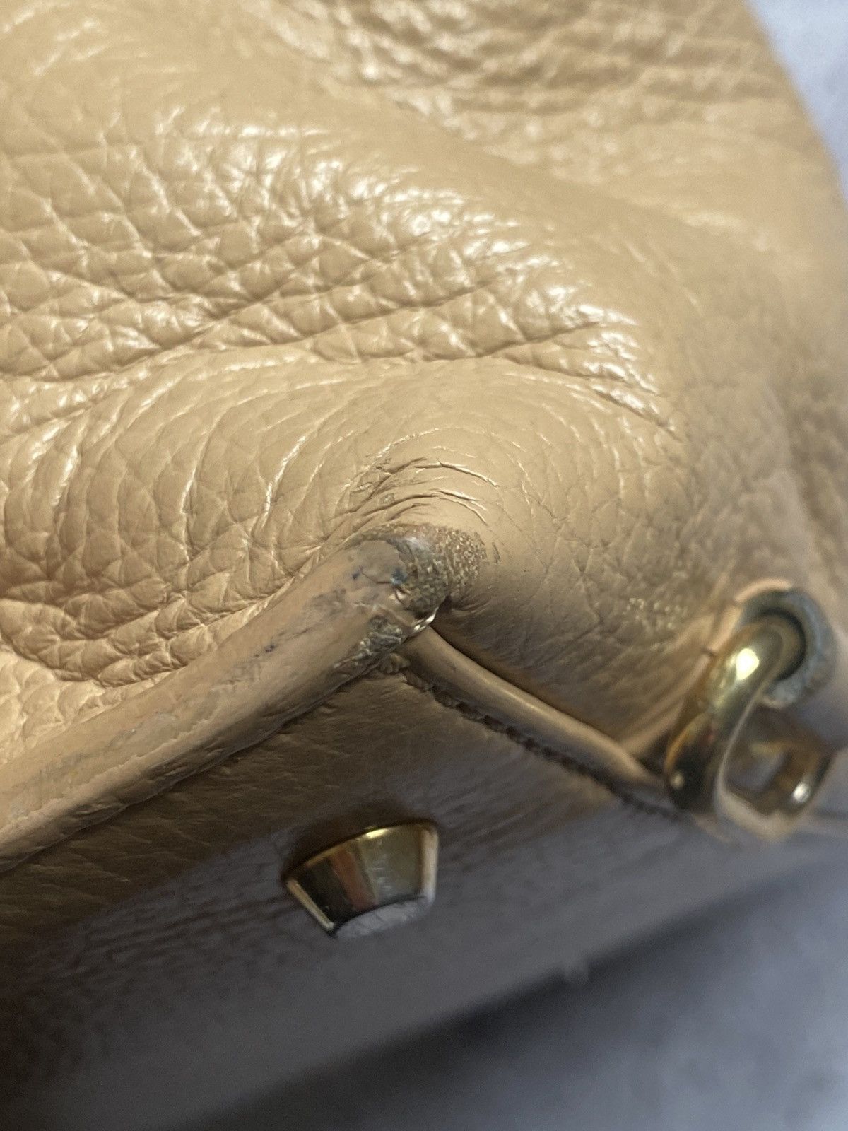 Other Ameli Zurich Central Bag Beige Pebbled Leather Luxury Italy Size ONE SIZE - 14 Thumbnail
