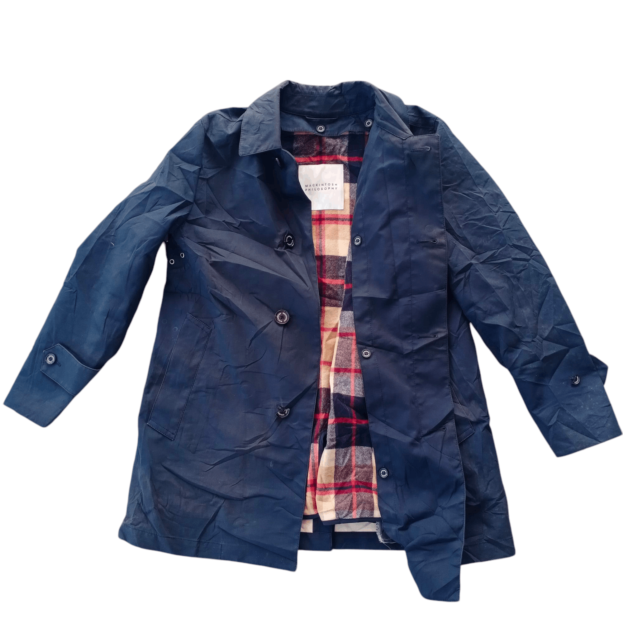 Designer × Mackintosh × Vintage Mackintosh Philosophy Duncan Raincoat Jacket Tartan Size US M / EU 48-50 / 2 - 1 Thumbnail