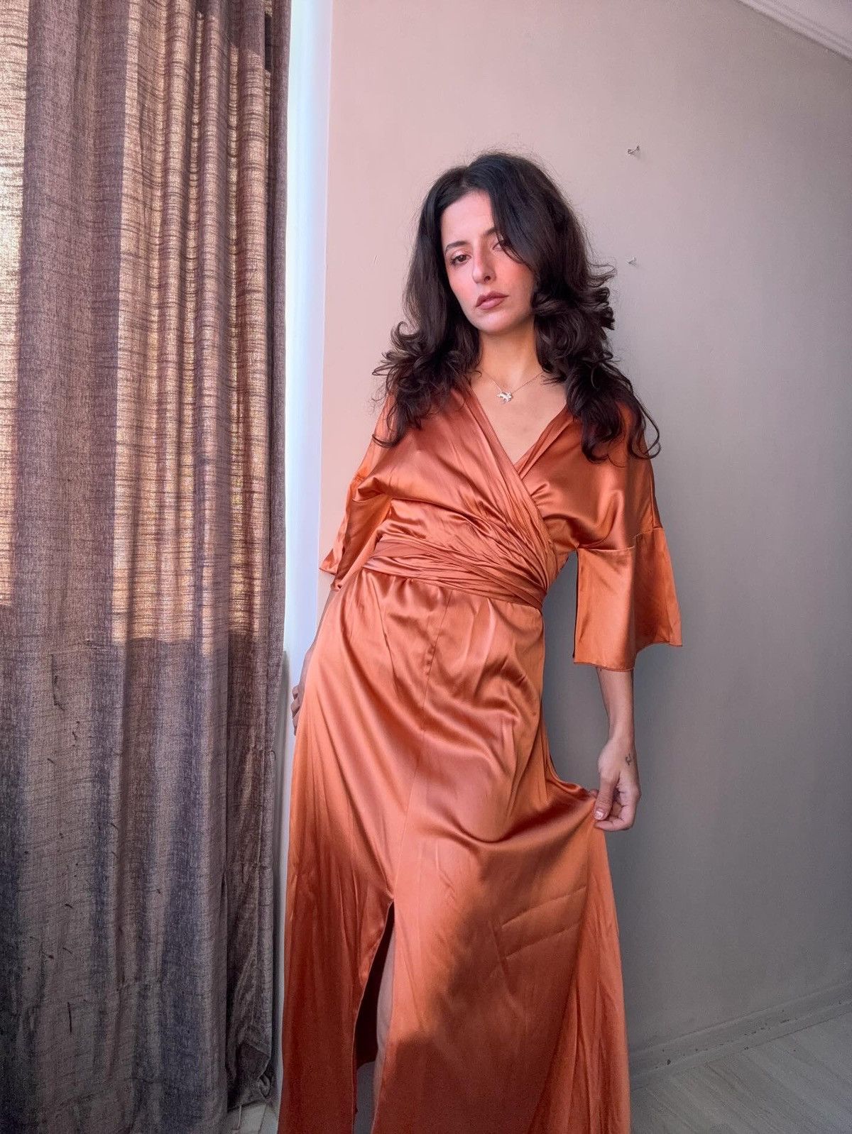 Vintage Italian mr.mrs.shirt silk dress Size M / US 6-8 / IT 42-44 - 3 Thumbnail