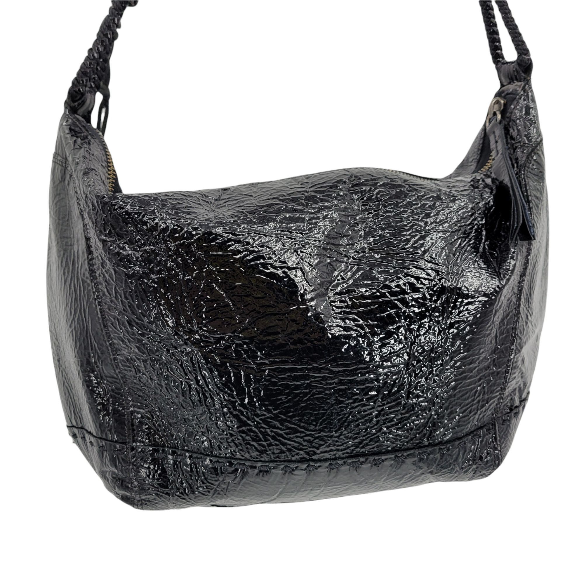 The Sak The Sak Black Leather Shoulder Bag Alternative Grunge Shiny Size ONE SIZE - 6 Thumbnail