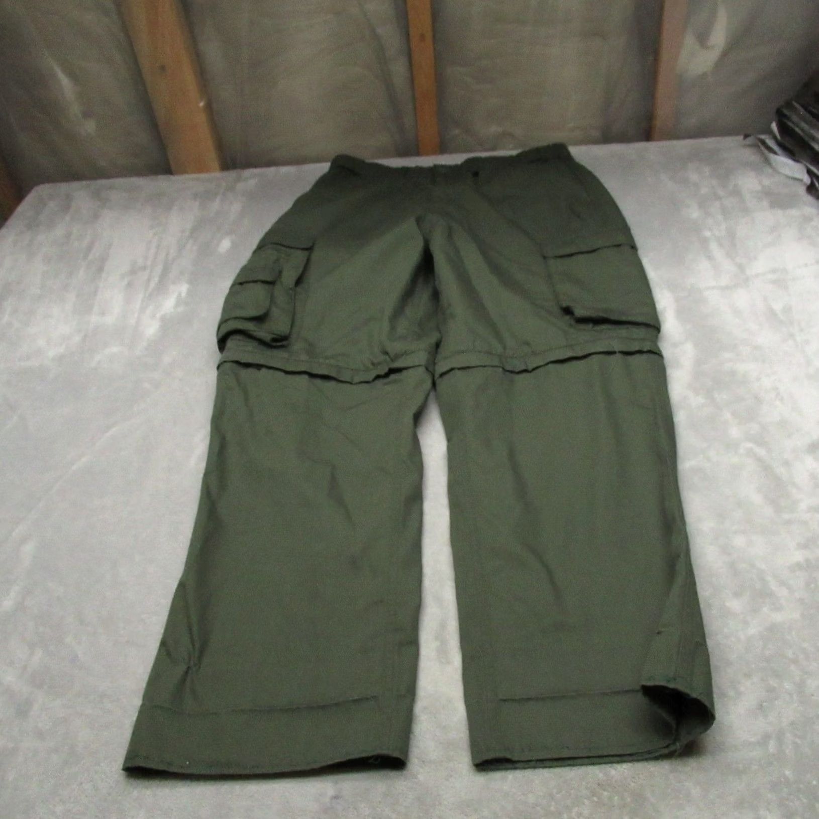 Vintage Boy Scouts of America Mens Convertible Cargo Pants Olive Green Canvas Size US 32 / EU 48 - 2 Thumbnail