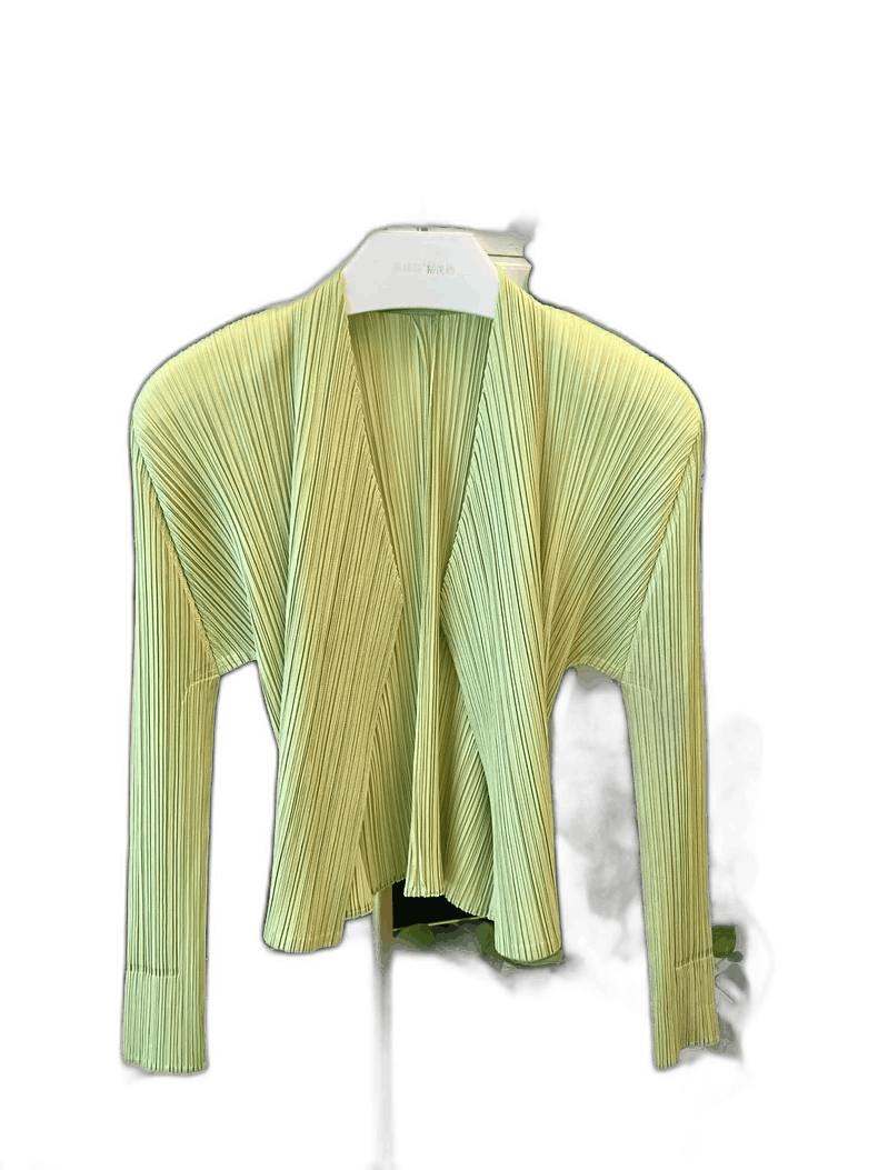 Issey Miyake Issey Miyake Open Cardigan in Avocado Green-yf Size US M / EU 48-50 / 2 - 1 Thumbnail