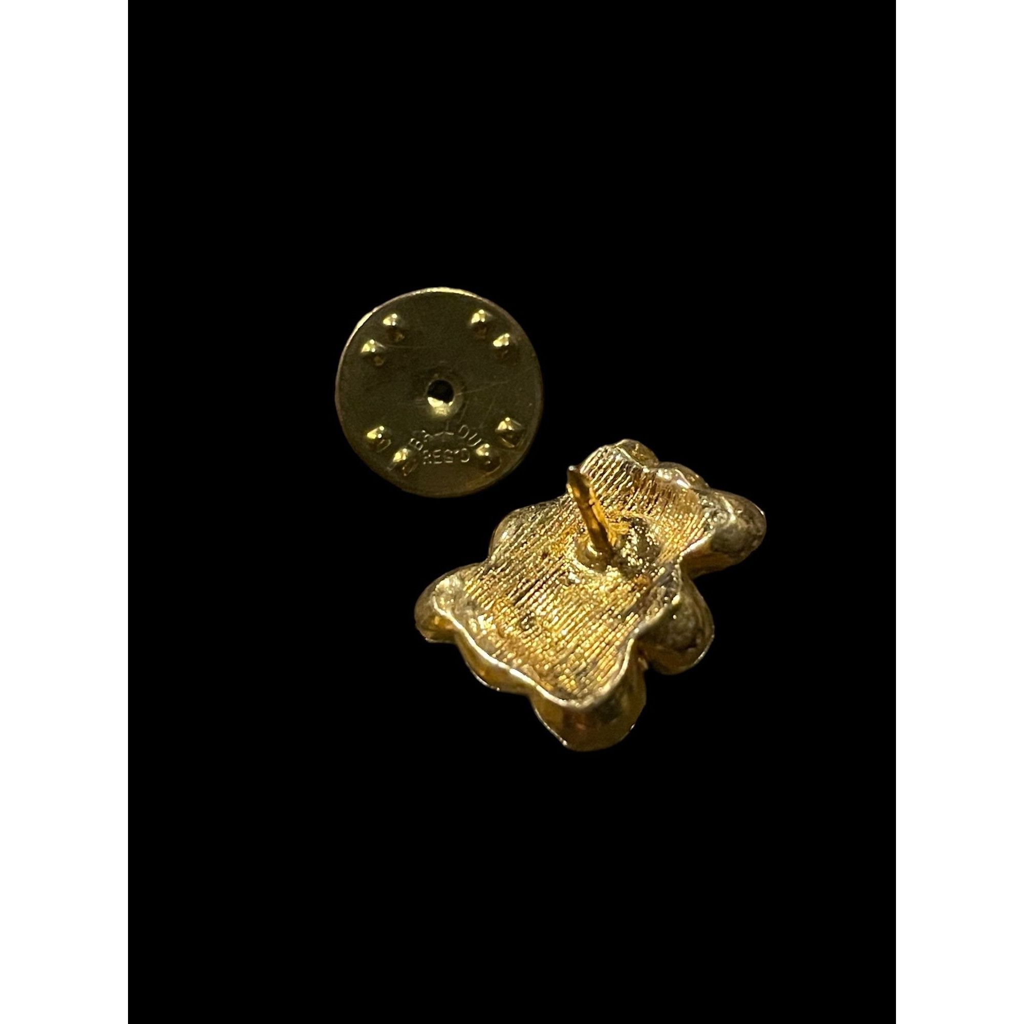 Vintage Vintage Gold Tone Teddy Bear Brooch Pin Size ONE SIZE - 4 Thumbnail