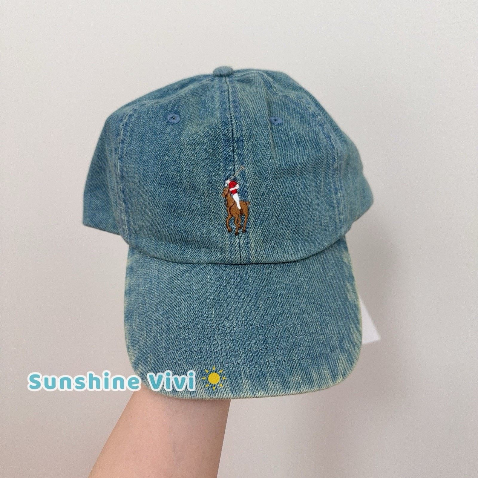 Polo Ralph Lauren NWT Polo Ralph Lauren Polo Pony Denim Baseball Cap Blue Size ONE SIZE - 1 Thumbnail