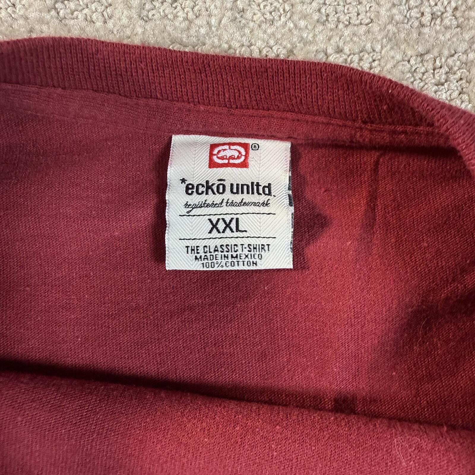 Ecko Unltd. Ecko Unltd Graphic T Shirt XXL Red Y2K Streetwear Size US XXL / EU 58 / 5 - 4 Thumbnail