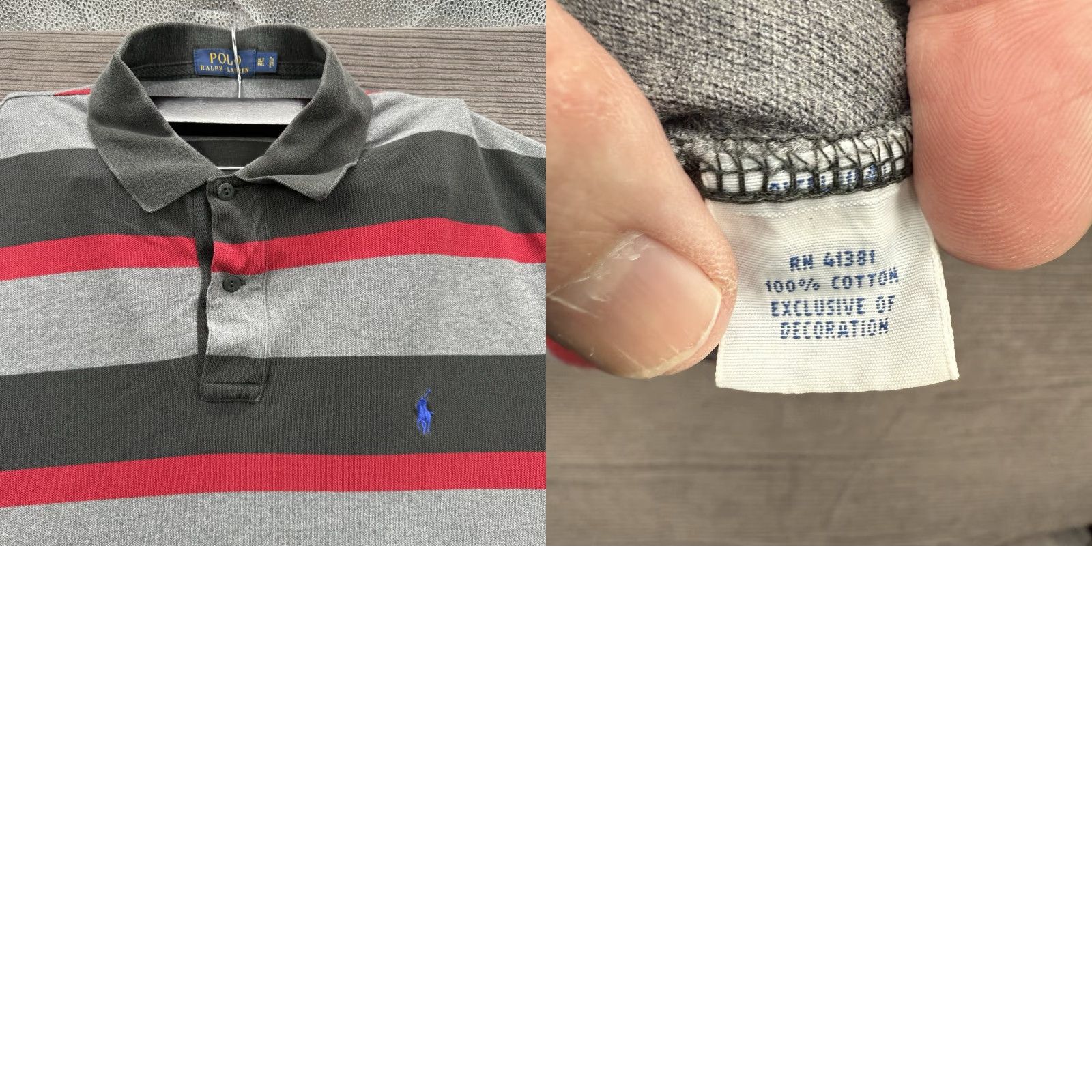 Ralph Lauren Polo Ralph Lauren Polo Shirt Men XL Tall Black Red Striped Cotton Golf Golfing Polo Shirt Men XL Tall Black Red Striped Cotton Golf Golfing Size US XL / EU 56 / 4 - 8 Thumbnail