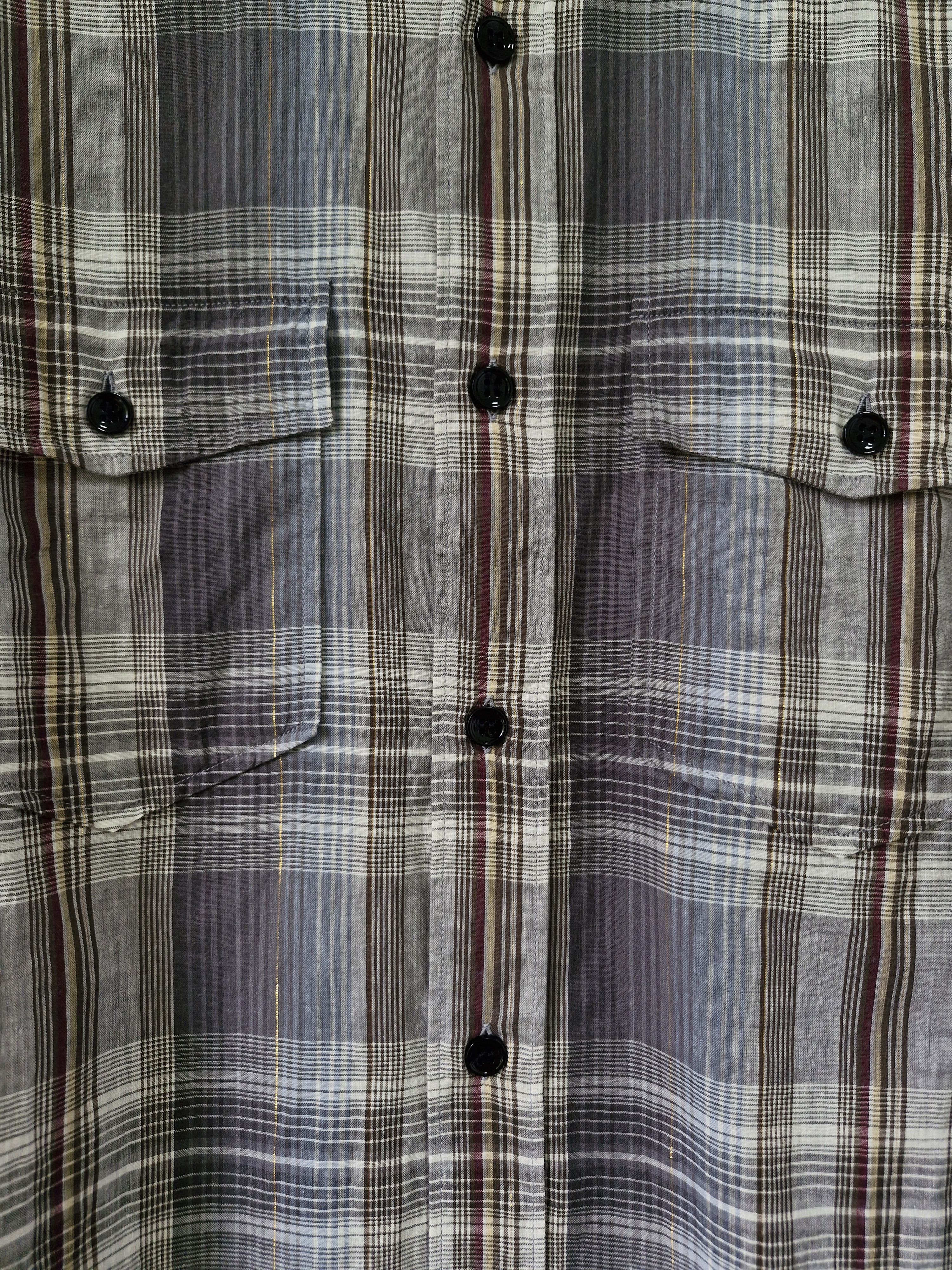 Saint Laurent Paris SS15 Grey Blue Plaid Flannel Shirt Size US S / EU 44-46 / 1 - 5 Thumbnail