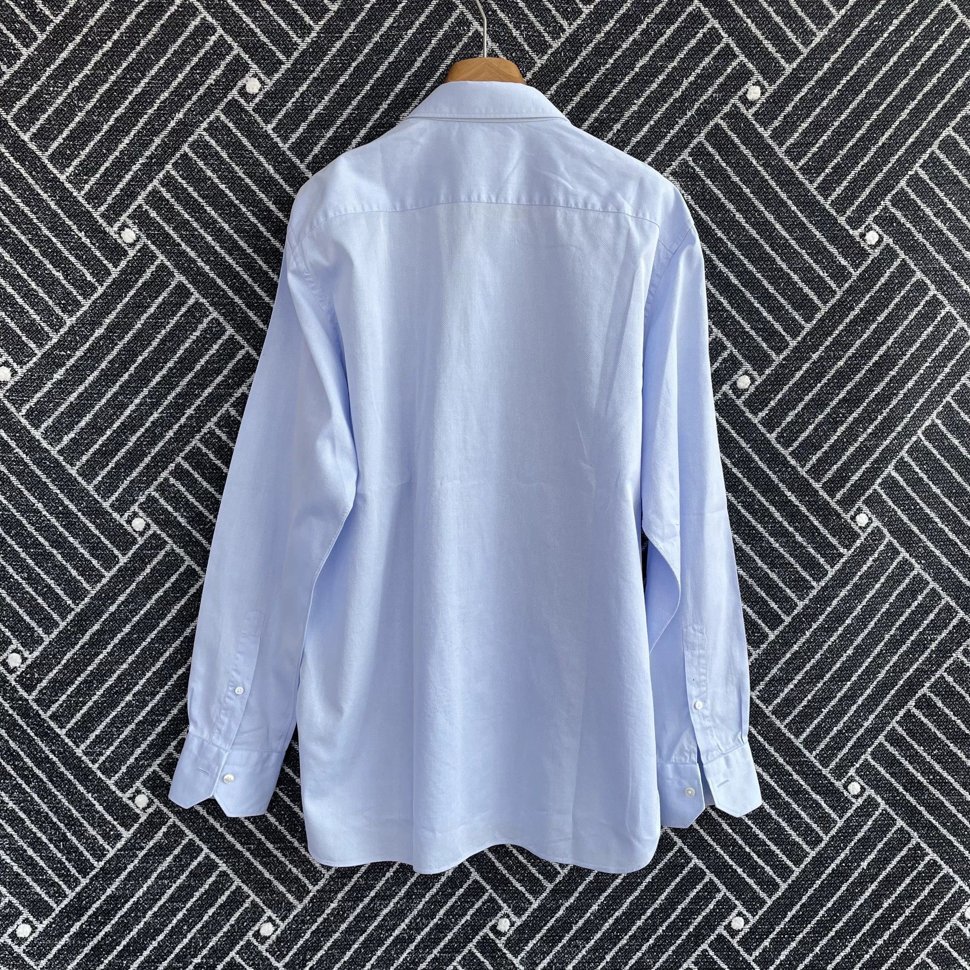 Ermenegildo Zegna 99 New Zegna Blue LS Shirt Men's Size 43 Size US S / EU 44-46 / 1 - 2 Thumbnail