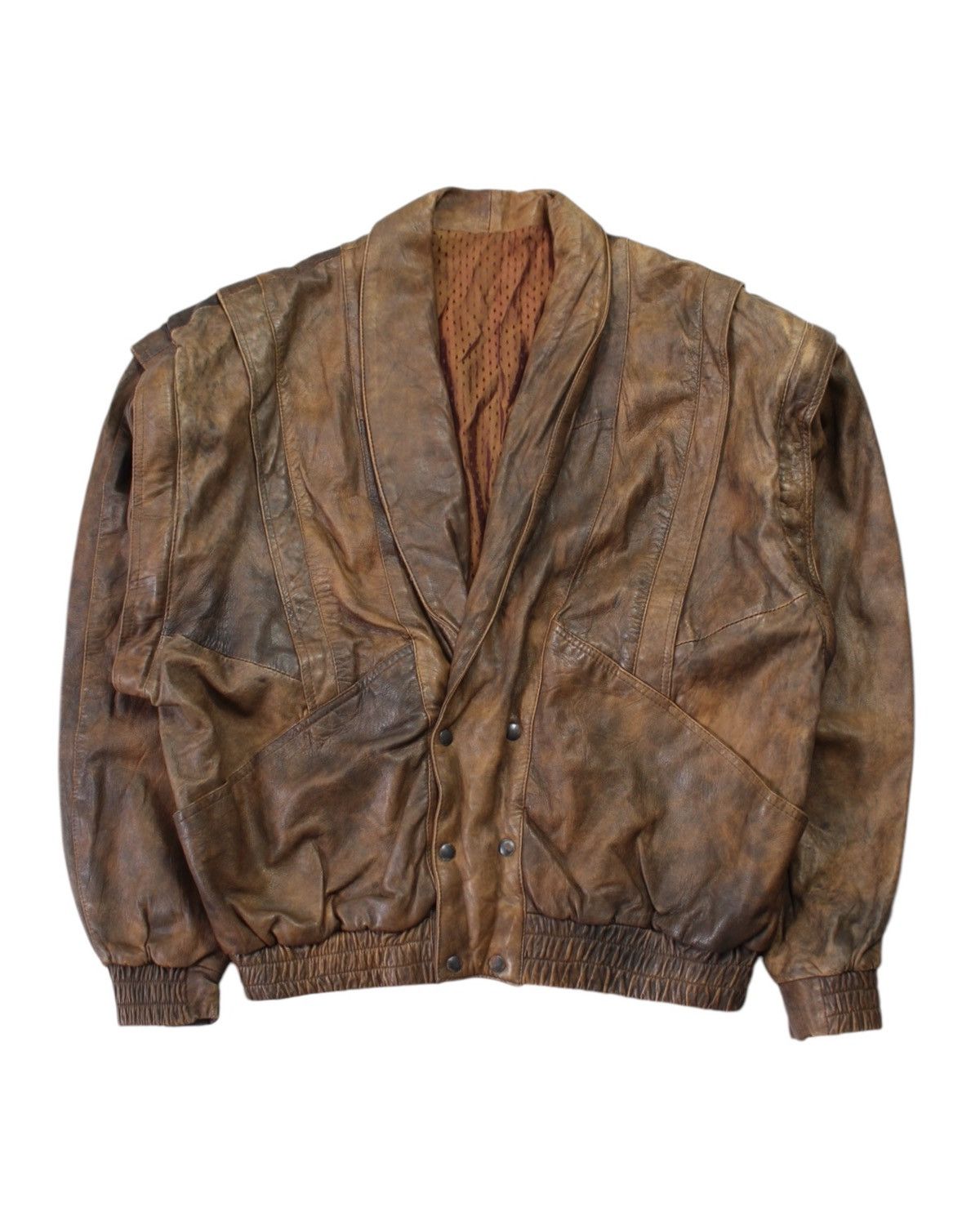 2000S VERRA PELLE LEATHER SHAWL COLLAR JACKET