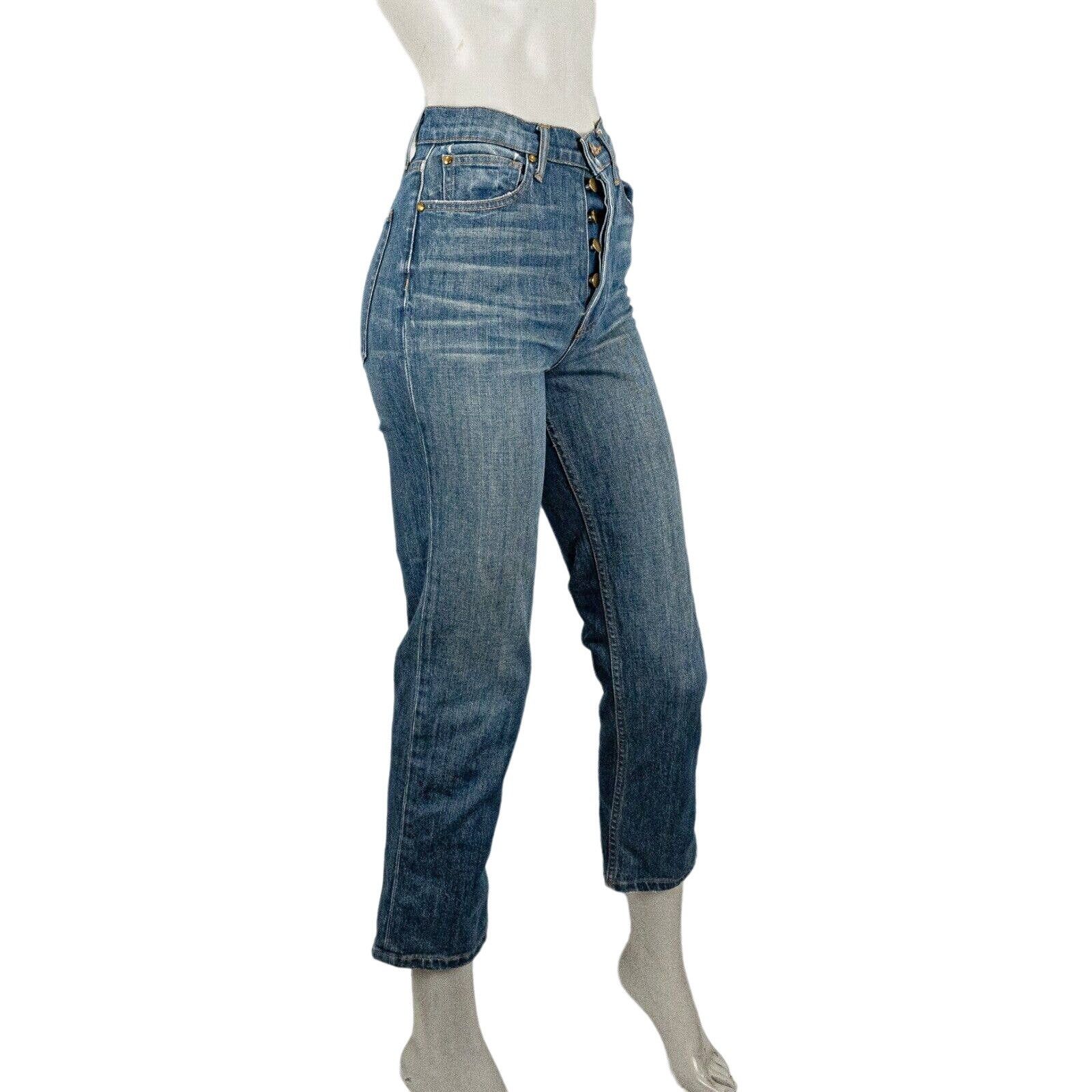 THE GREAT The GREAT. The Straight A Denim Jeans Ankle Crop in Blue Size 24" / US 00 / IT 34 - 4 Thumbnail