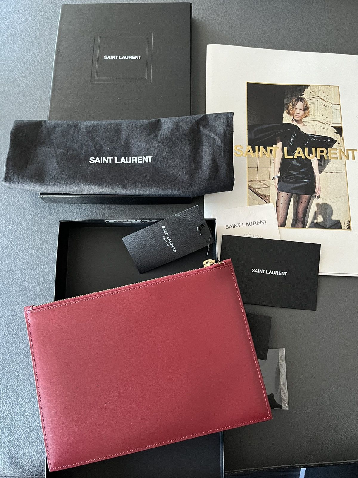 Hedi Slimane × Saint Laurent Paris × Yves Saint Laurent Limited Edition Saint Laurent Logo Leather Bag Size ONE SIZE - 14 Thumbnail