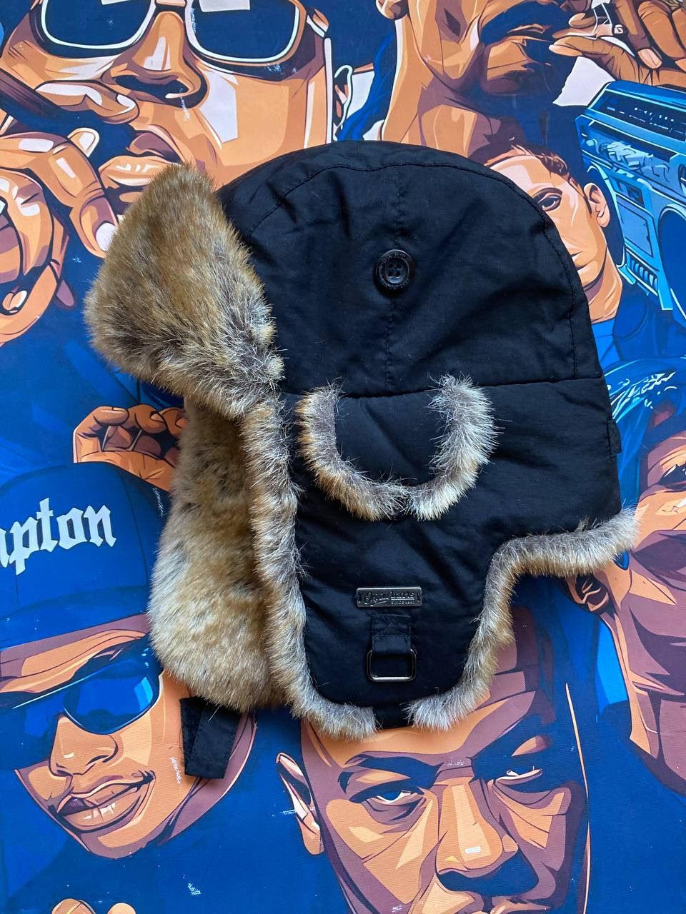 Japanese Brand × Vintage Y2K Faux Fur Ushanka Vintage Fuzzy Warm Trapper Hat Rare Size ONE SIZE - 1 Thumbnail