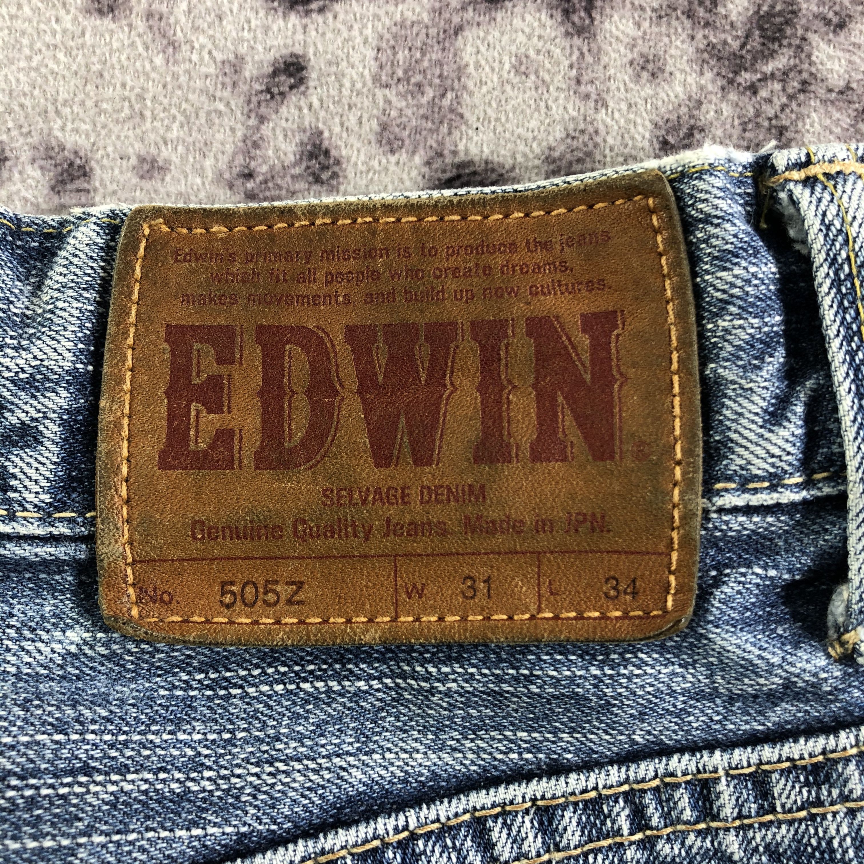 Edwin Vintage Blue Wash Edwin 505 Selvedge Jeans-JM3677 Size US 34 / EU 50 - 6 Thumbnail