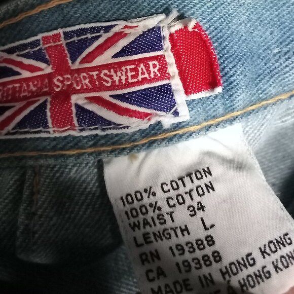 Other Vintage Brittania Patchwork Window Pane Flare Bell Jeans Size US 34 / EU 50 - 6 Thumbnail