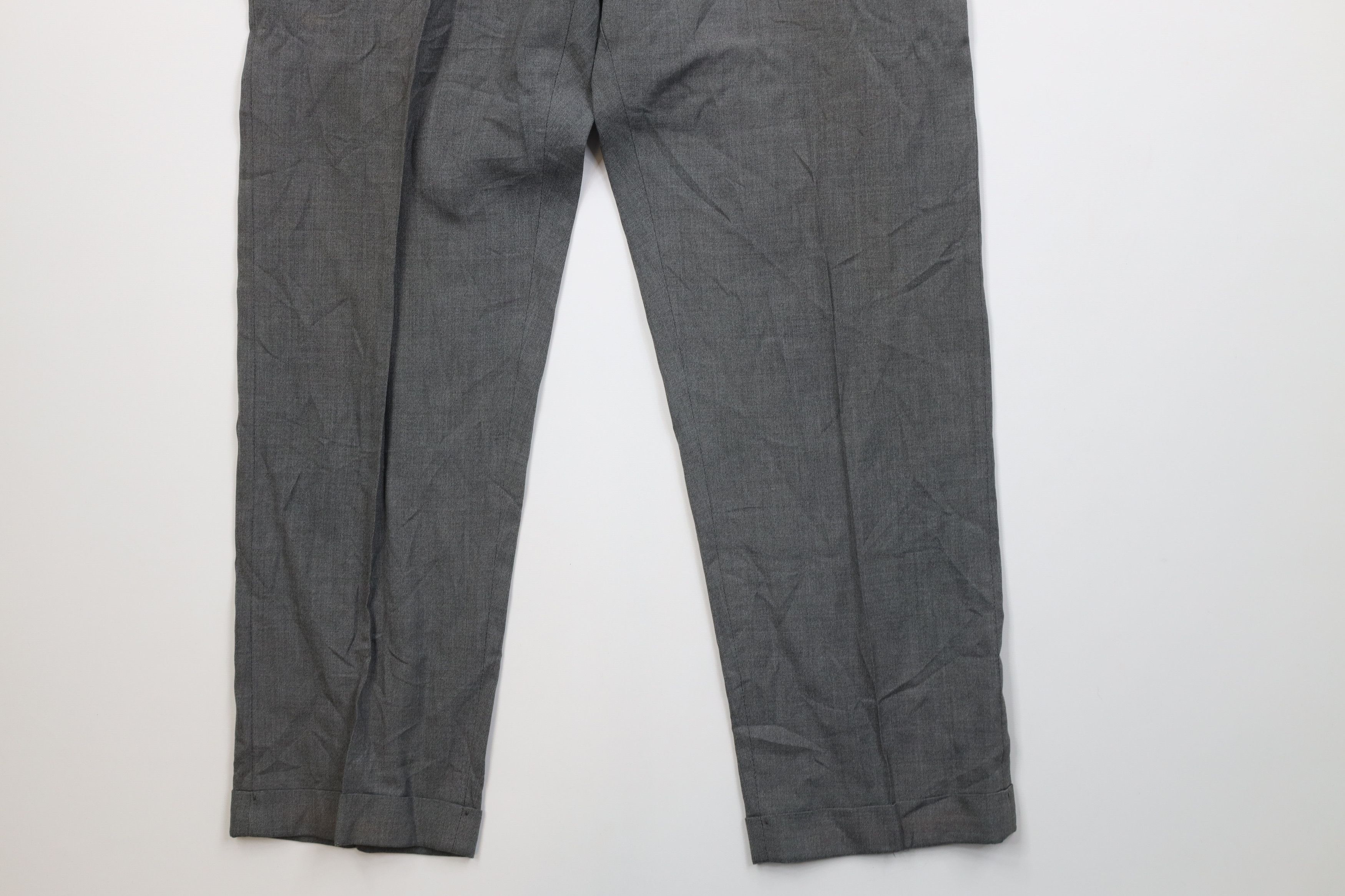 Vintage Vintage 60s 70s Streetwear Wool Knit Chino Pants Gray USA Size US 32 / EU 48 - 4 Thumbnail