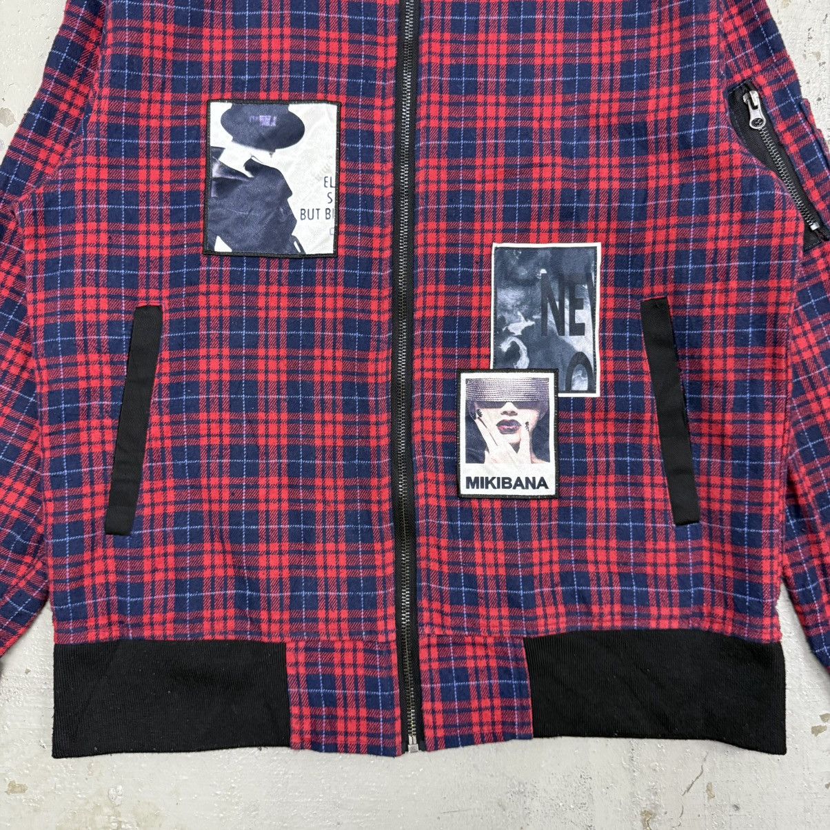 Japanese Brand Raf Simons Riot Riot Riot Style KMK Plaid Bomber Jacket Size US L / EU 52-54 / 3 - 2 Thumbnail