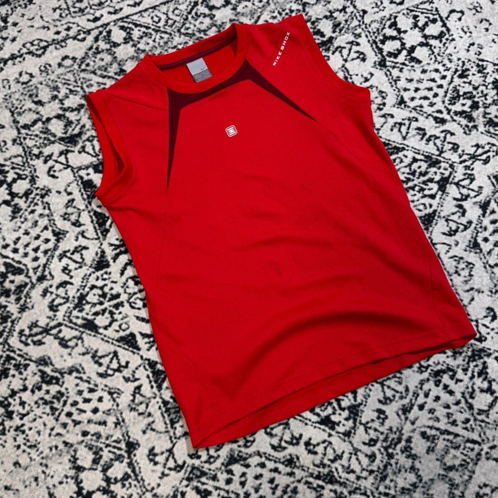 Nike × Vintage Vintage Nike Unisex Red Polyester Vest Jersey Tank Top SizeM Size US M / EU 48-50 / 2 - 3 Thumbnail