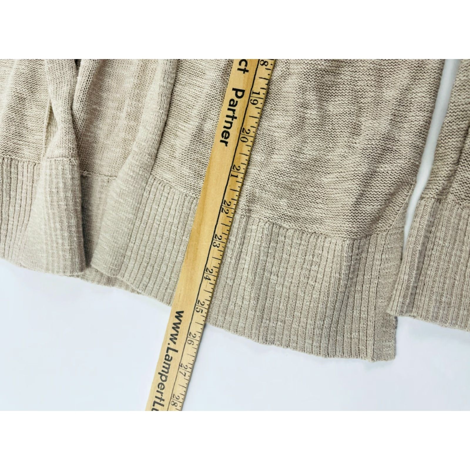 Gap Gap Cardigan Sweater Women's S Tan Open Ribbed Long Sleeve Modern Stretch Breathable Regular Size S / US 4 / IT 40 - 5 Thumbnail