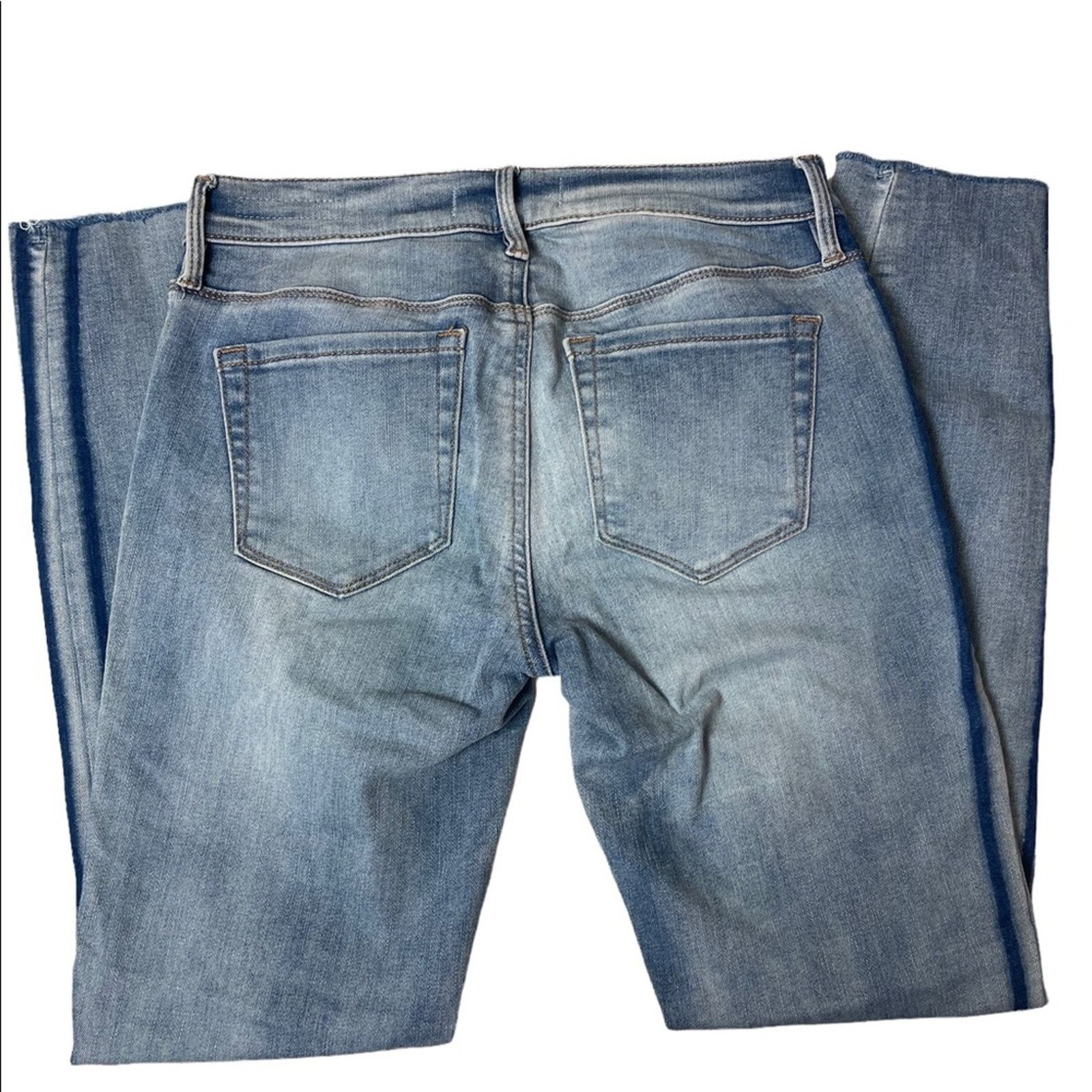 Pacsun PACSUN Mid Rise Skinny Ankle Light Rinse Stripe Denim 25 Size 25" / US 0 / IT 36 - 4 Thumbnail