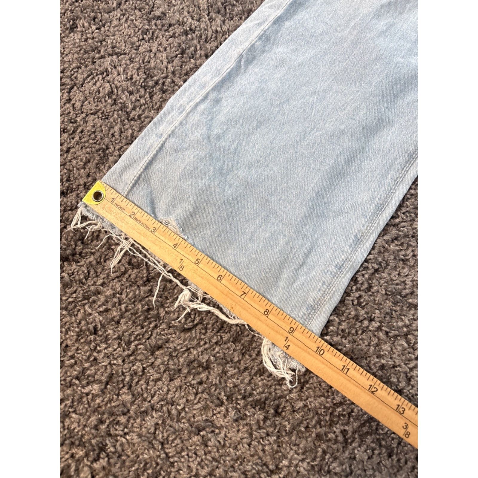 American Eagle Outfitters American Eagle Outfitters Jeans Women 4 Wide-Leg Distressed Light Wash 28x30 Skater Wide-Leg Jeans Girls Mens Size 28" / US 6 / IT 42 - 3 Thumbnail