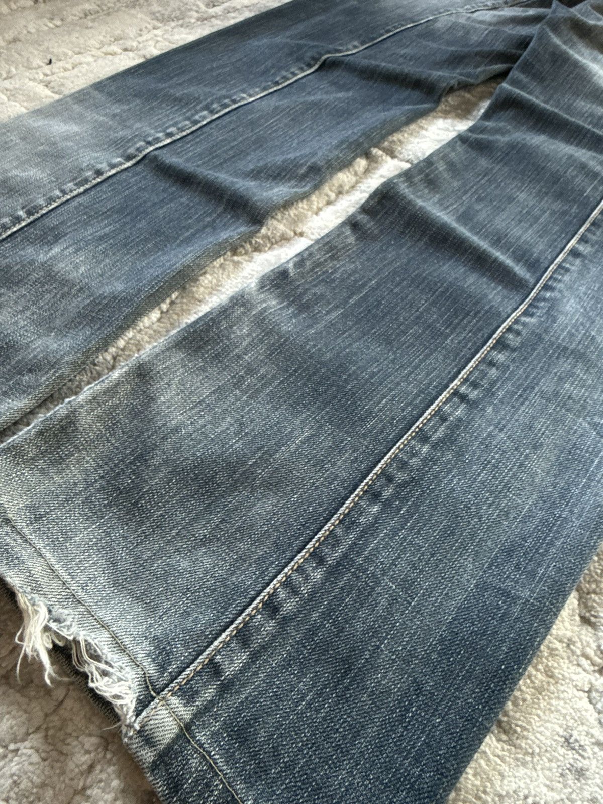 If Six Was Nine Ikka Japan Paneled Cut & Sew Claw Mark Fade Wash Jeans Size US 32 / EU 48 - 21 Thumbnail