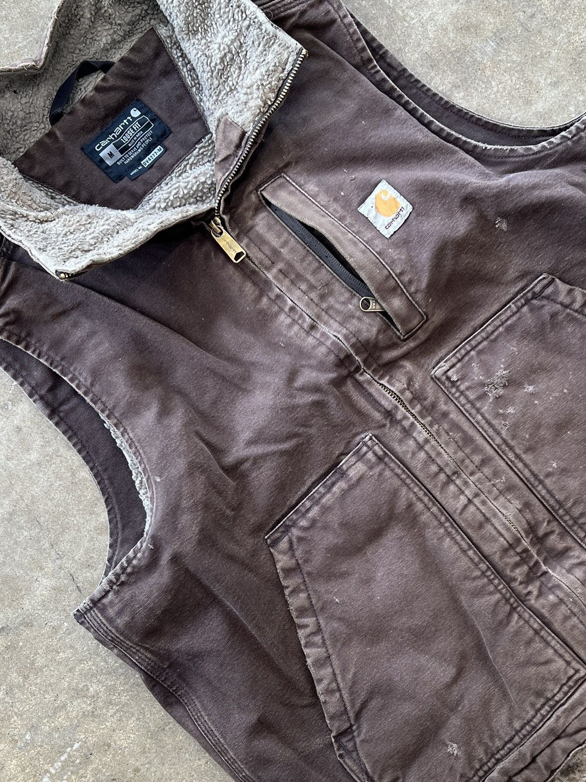 Vintage Carhartt Loose Fit Sherpa Vest Medium