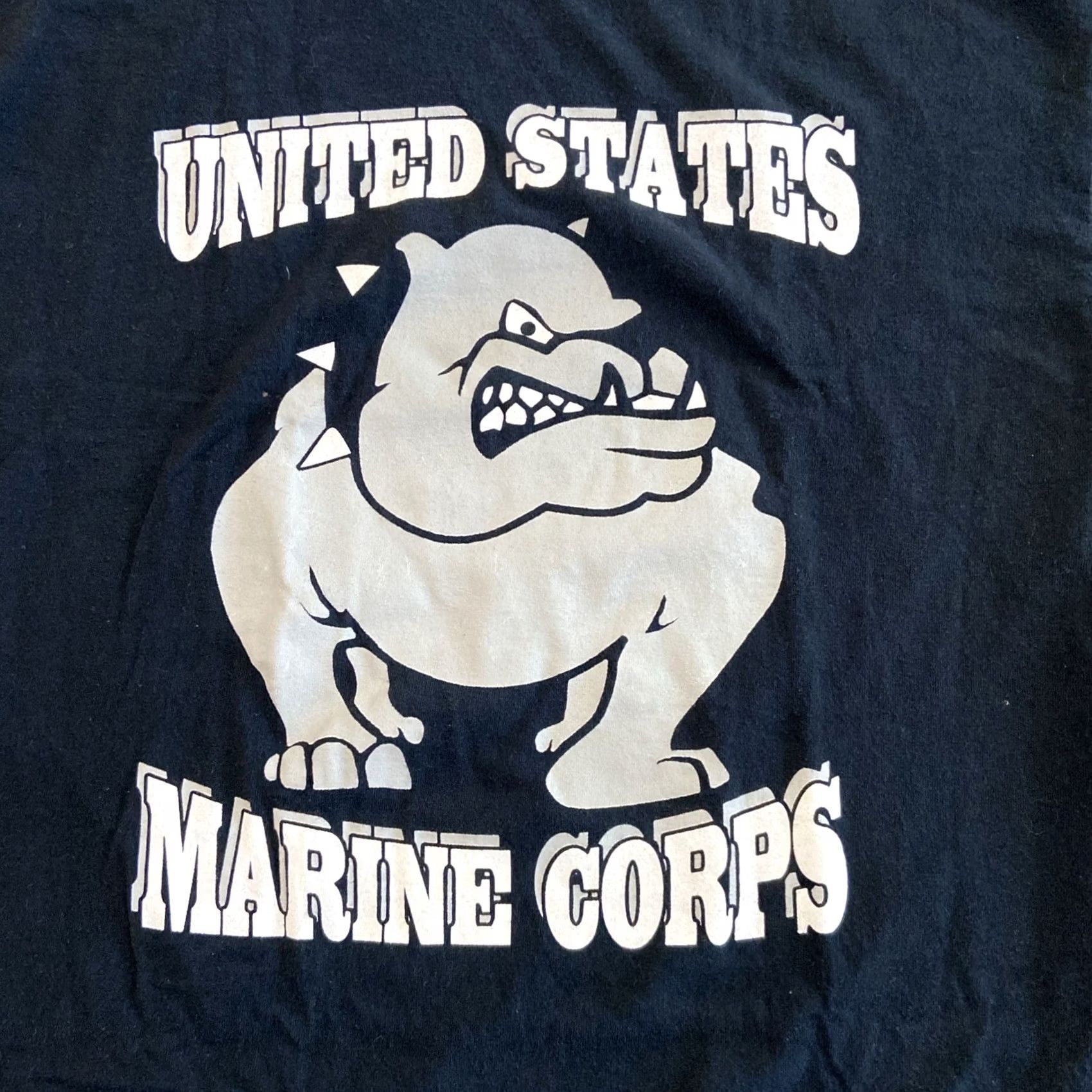 Anvil VINTAGE US Marine Bulldogs T-Shirt Made in USA Avil Size Large Blue Men's Anvil Graphic Tee 1990s Short Sleeve Cotton Regular Size US L / EU 52-54 / 3 - 2 Thumbnail