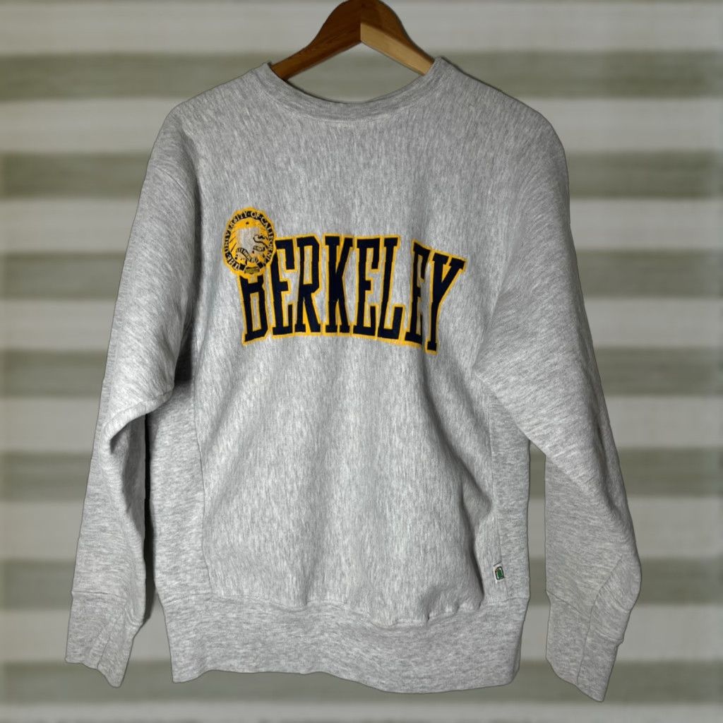 Vintage VINTAGE Desert Sportswear UC Berkeley Sweatshirt Men’s 90s Crew Neck L Gray Logo Pullover Size US L / EU 52-54 / 3 - 1 Thumbnail