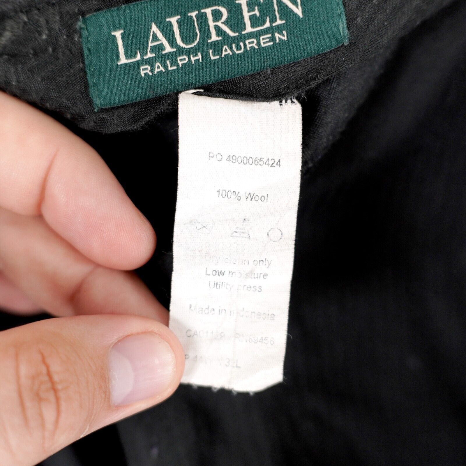 Lauren Ralph Lauren DAMAGED Lauren Ralph Lauren Gray Blue Shakskin Wool Flat Fro Size 44R - 9 Thumbnail