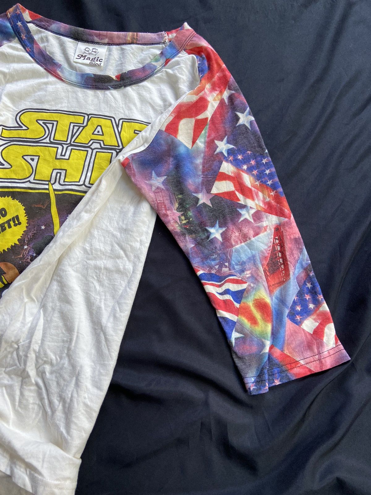 Japanese Brand STAR SHIR GO GO PLANET RAGLAN TEE Size US M / EU 48-50 / 2 - 7 Thumbnail