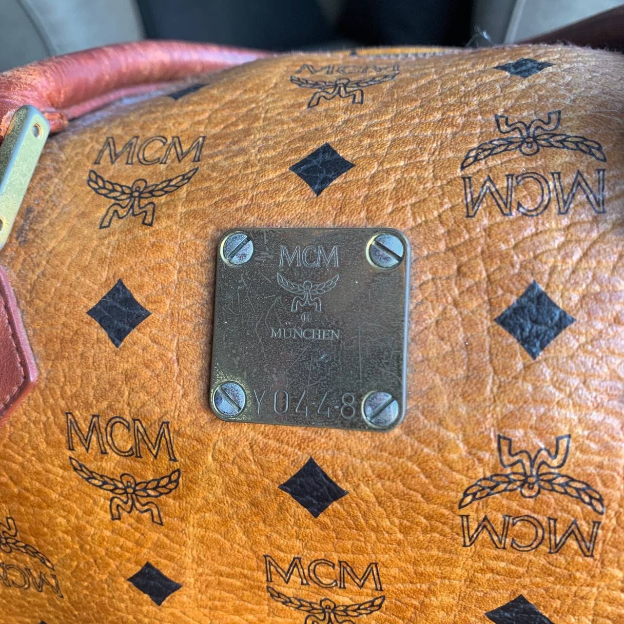 MCM Vintage MCM Boston Brown Visetos Leather Hand Bag Size ONE SIZE - 6 Thumbnail
