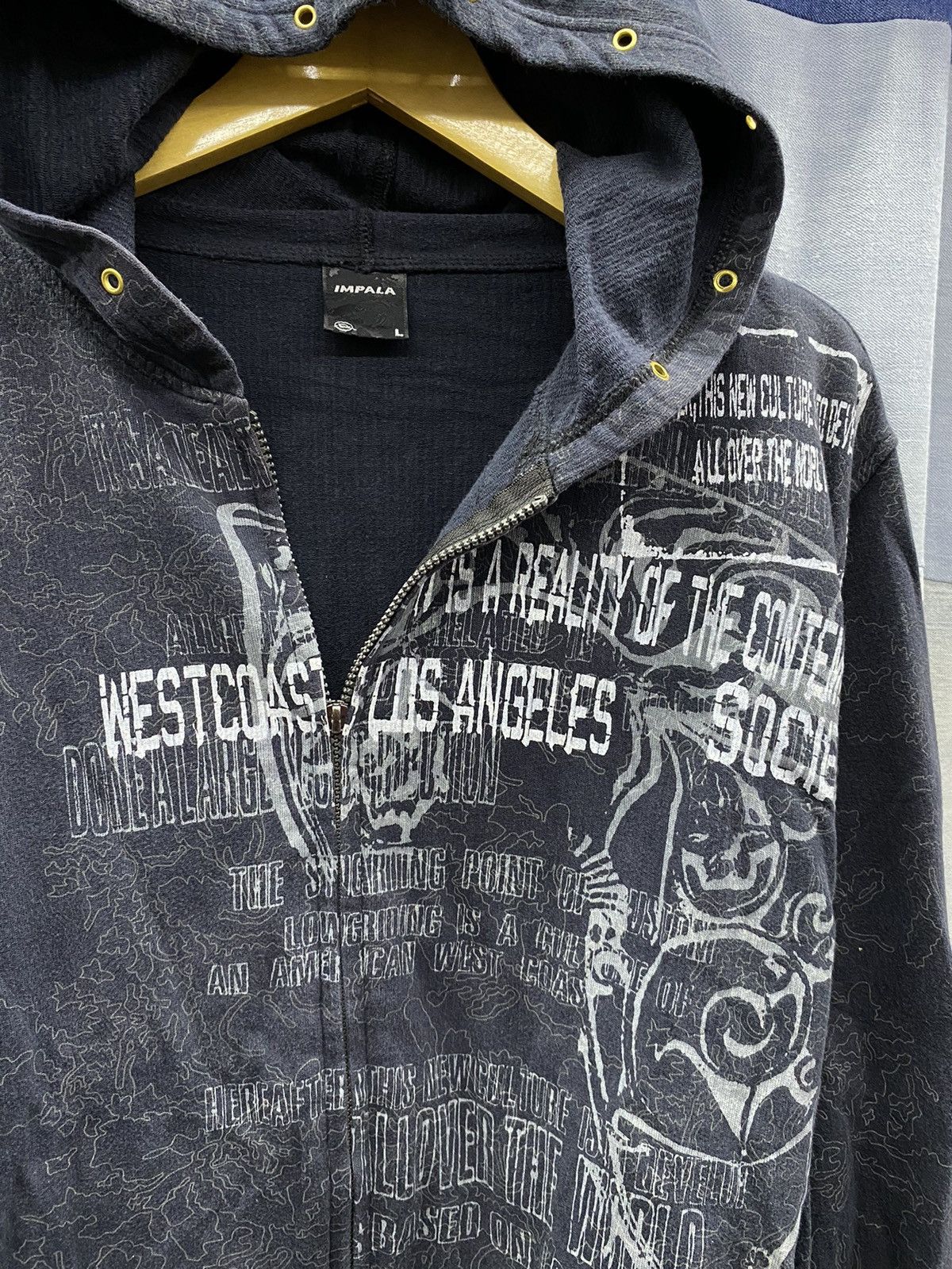 14th Addiction × Japanese Brand × KMRii poem impala zip hoodie print y2k gothic style Size US L / EU 52-54 / 3 - 1 Thumbnail