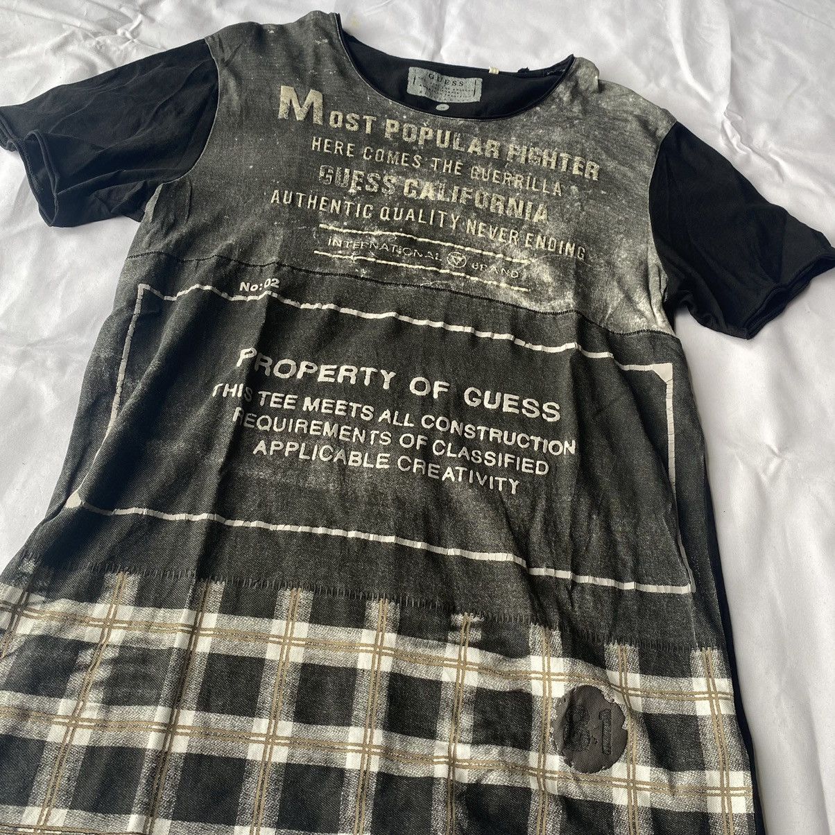 Guess × Japanese Brand GUE$$ California Poem Raw Stitches Tees Size US M / EU 48-50 / 2 - 5 Thumbnail
