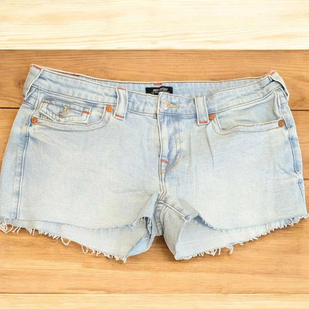 True Religion New TRUE RELIGION Joey Low Rise Cut Offs Denim Shorts 32 Size 32" / US 10 / IT 46 - 2 Thumbnail
